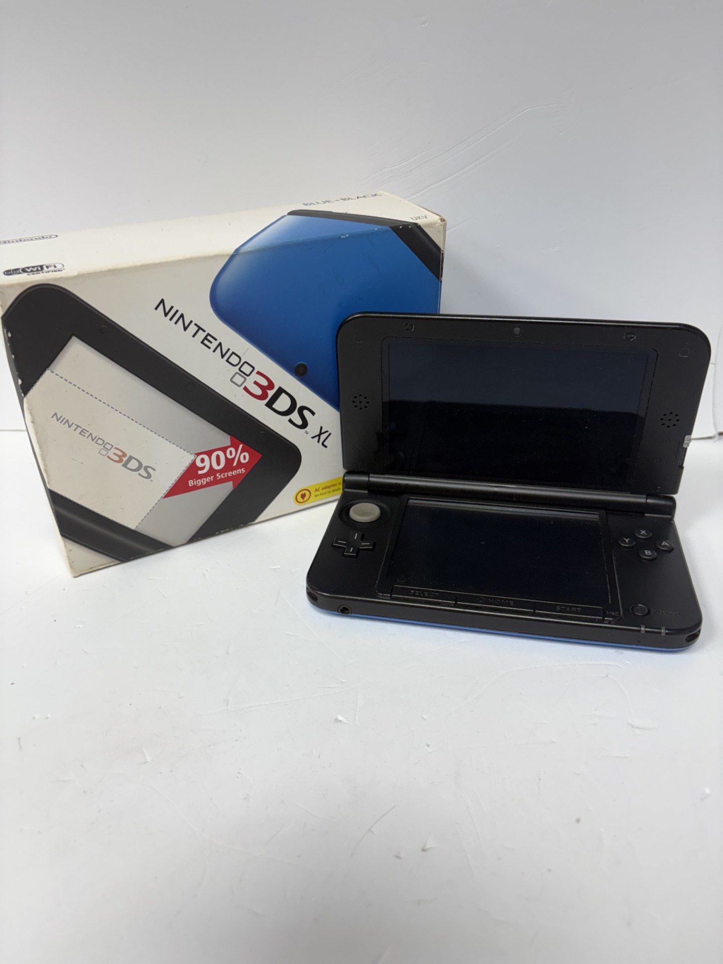 Product photo for Nintendo 3ds xl blue and black boxed