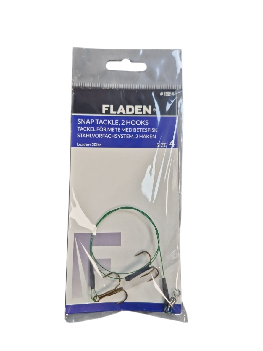Product photo for Fladen 2 Snap Tackle Hooks Size 4