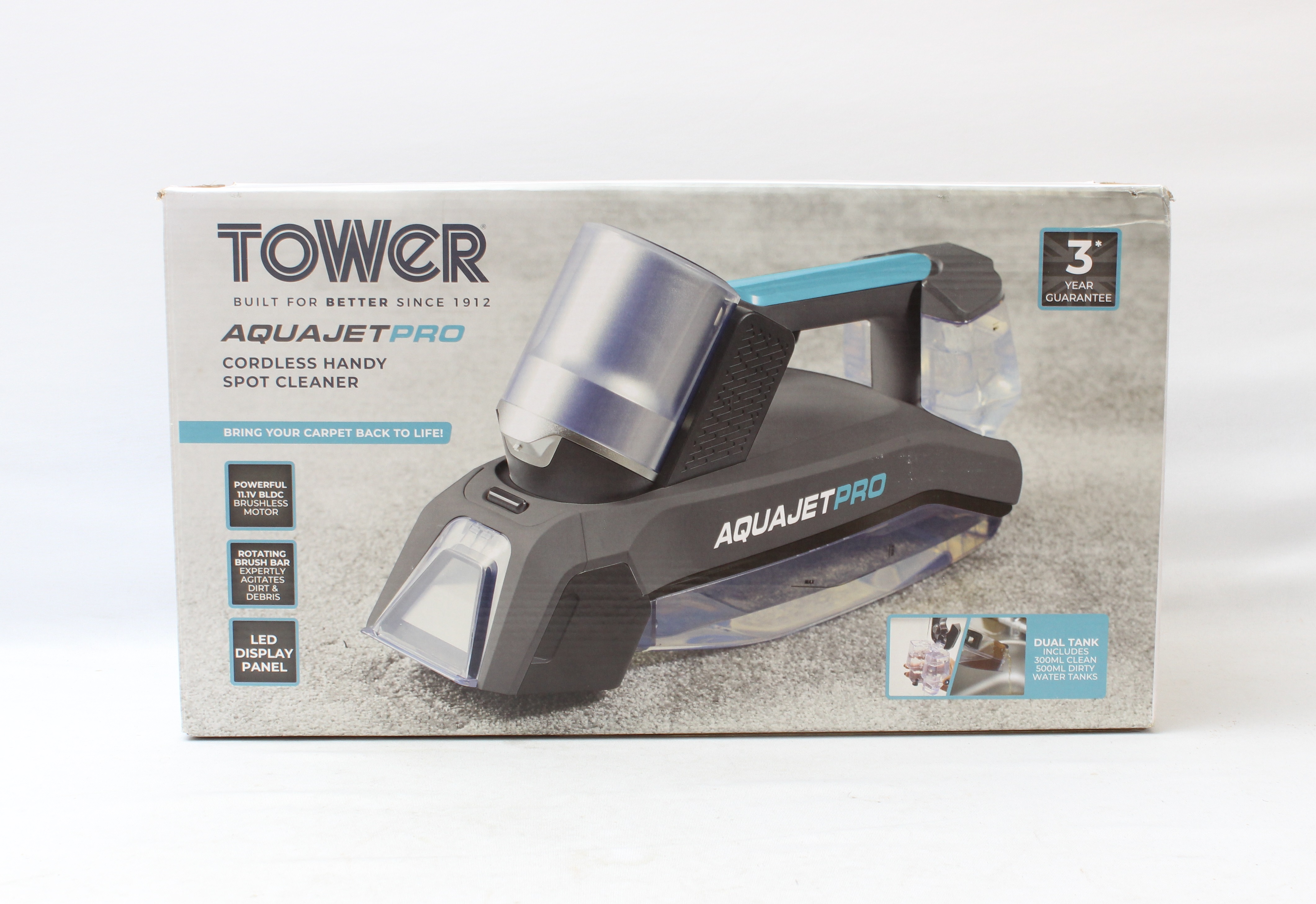 Product photo for Tower Aqua Jet Pro Cordless Handy Spot Cleaner - Boxed (NR)