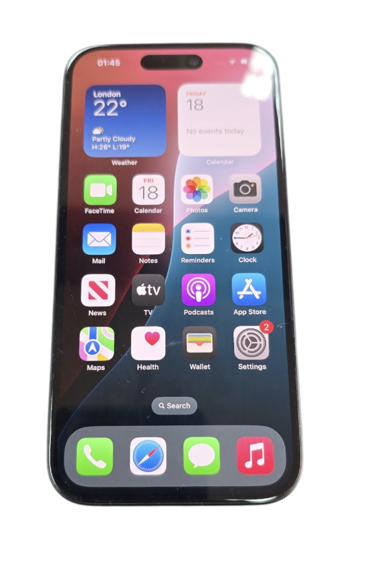 Product photo for iPhone 15 128GB Black Unlocked