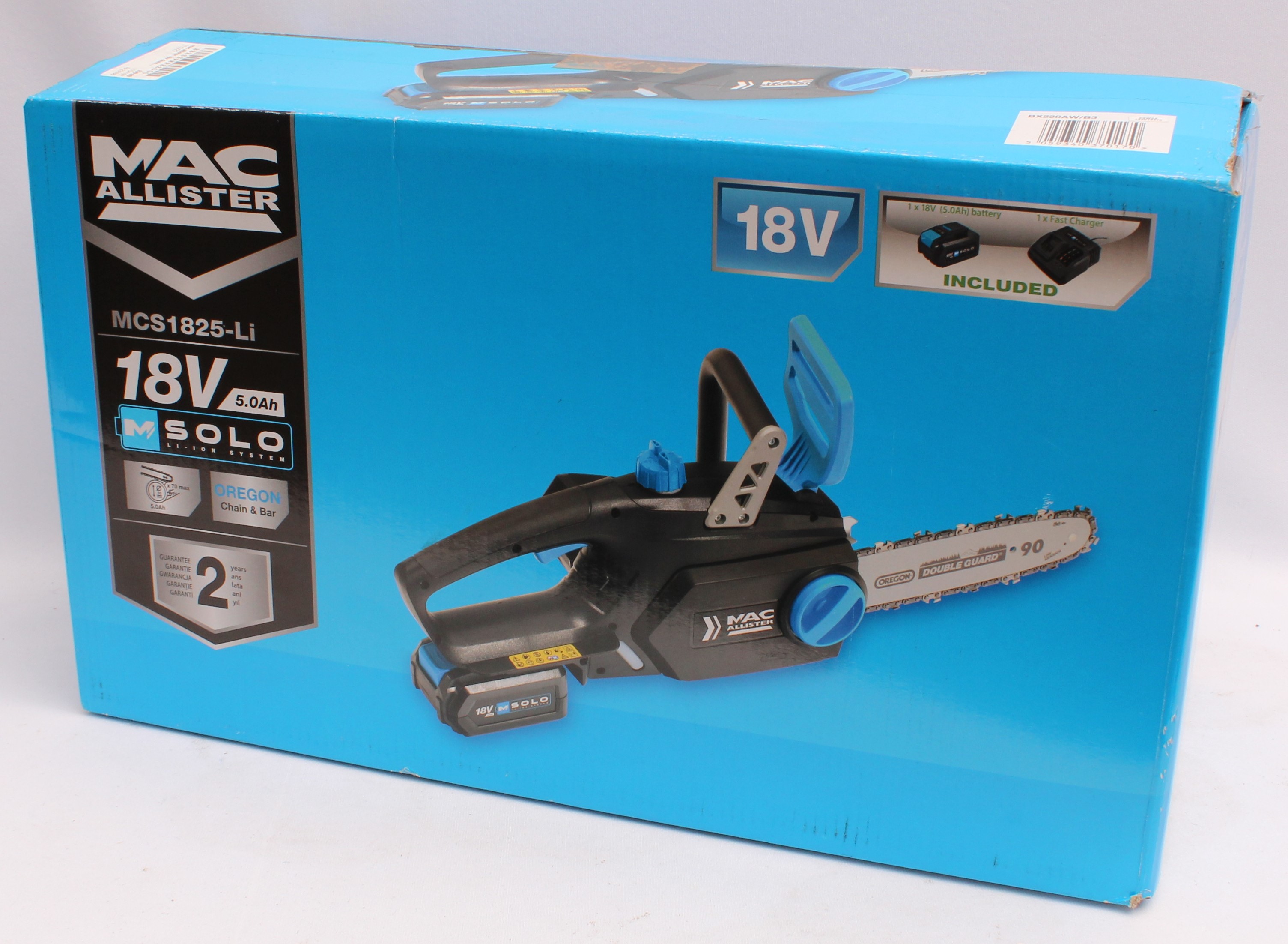 Product photo for Mac Allister Mac Allister 18V 25cm Cordless Chainsaw - MCS1825-Li (NR)