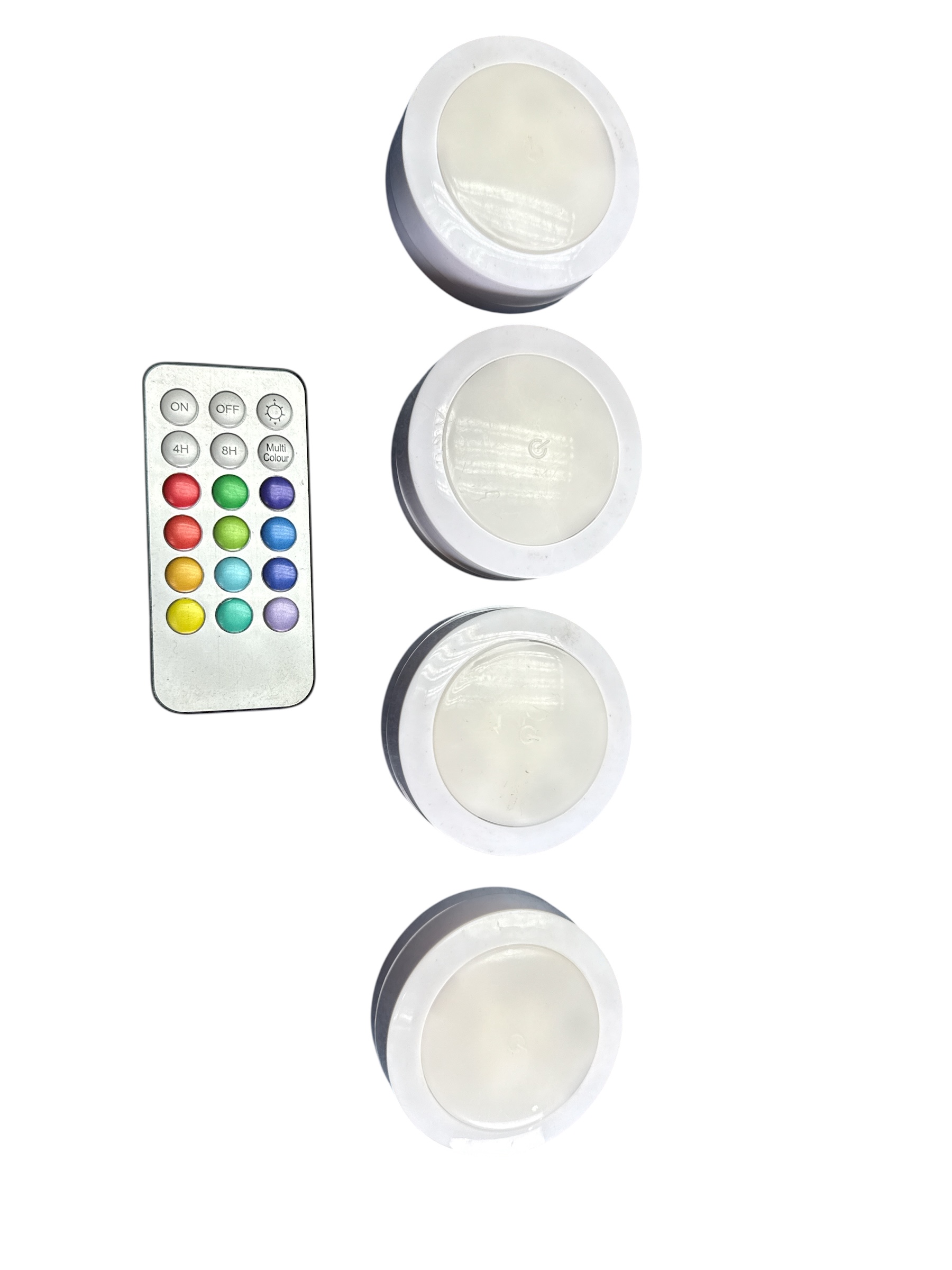 Product photo for 4x JML Mood Magic Colour Changing LED Lights with Remote - Used No Box