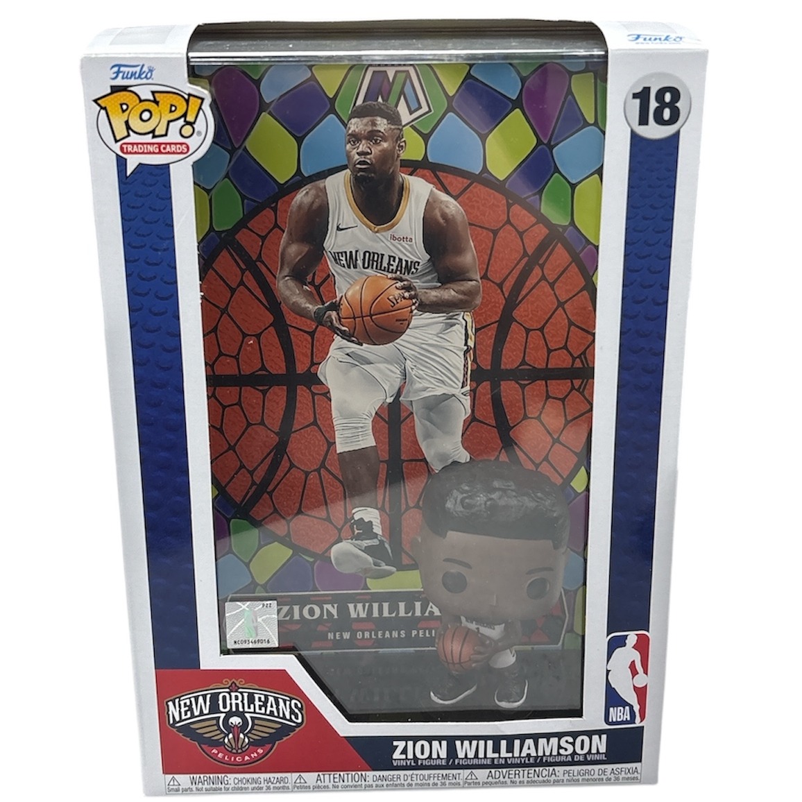 Product photo for Funko POP Vinyl - Trading Cards NBA New Orleans Pelicans Zion Williamson #18