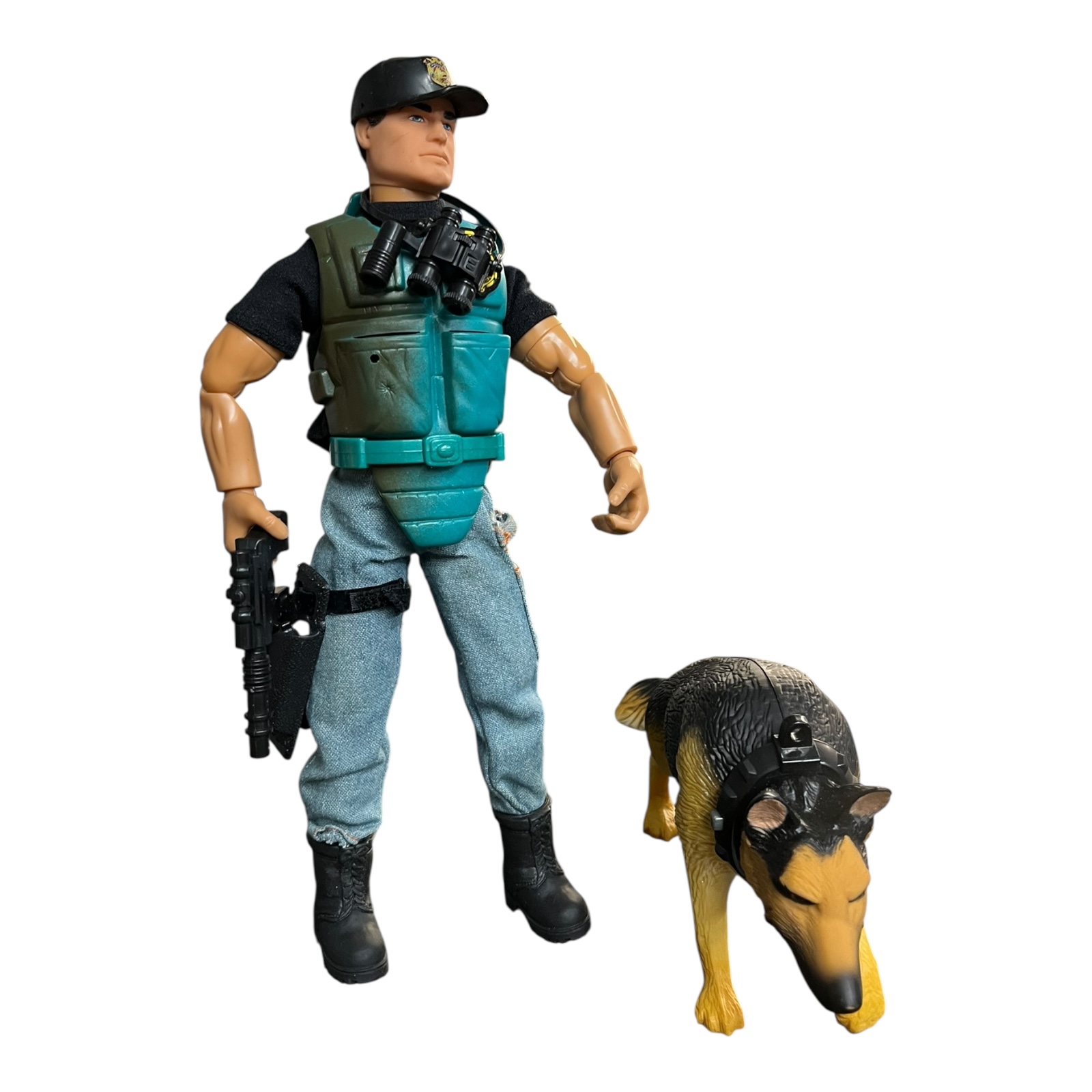 Product photo for Action Man 1995 Crimebuster & Raid Figures – Used Good Condition
