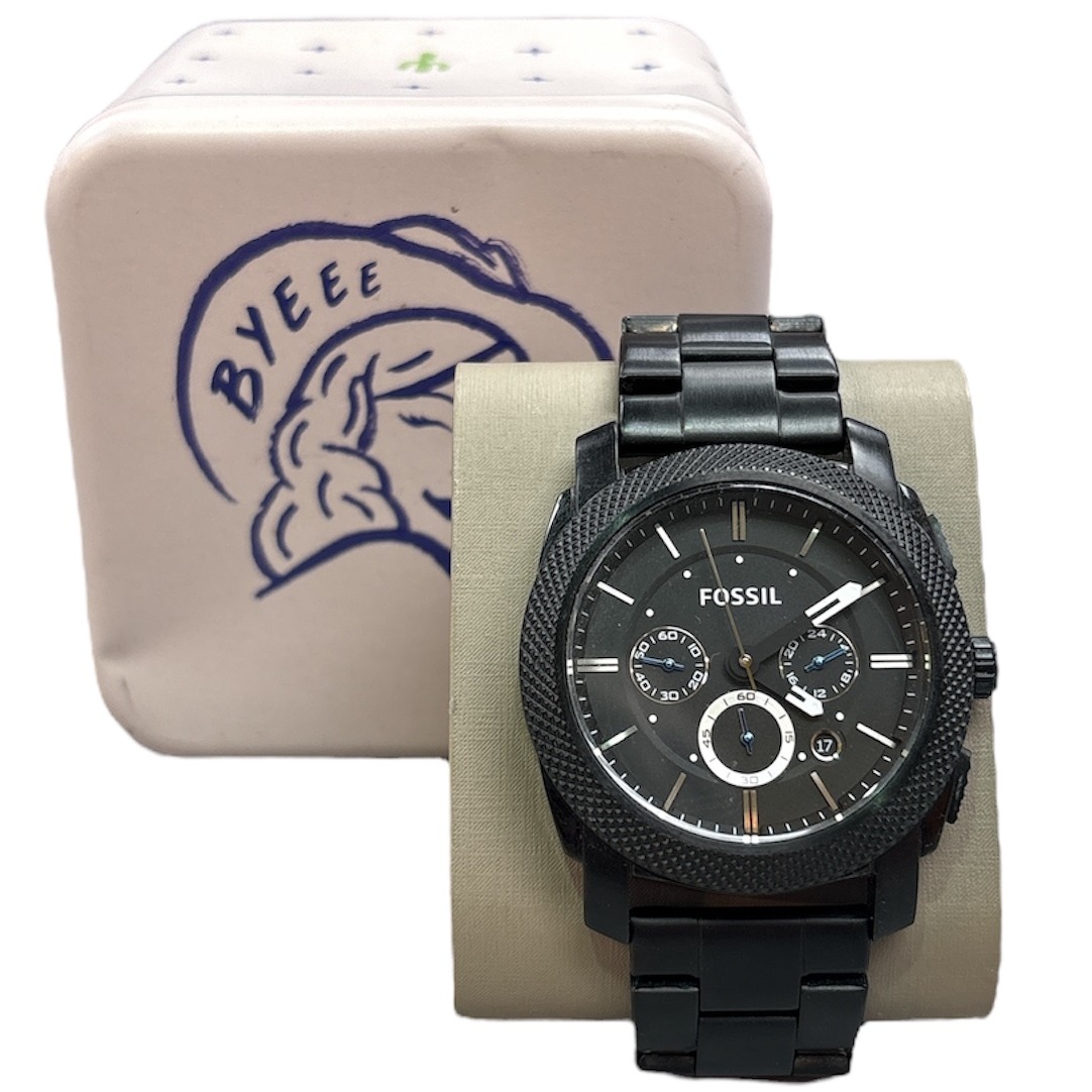 Product photo for Fossil Machine FS4552IE Mens Black Watch