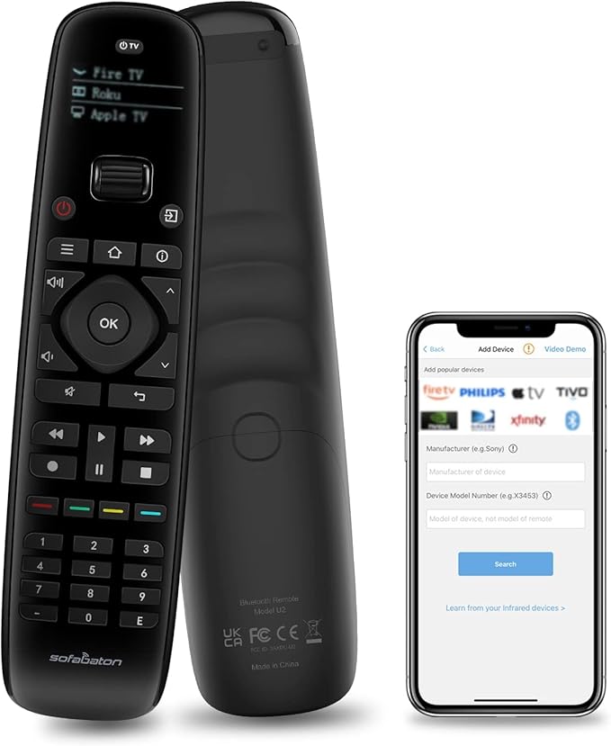 Product photo for SofaBaton U2 Universal Remote Customizable APP All-In-One Smart Control