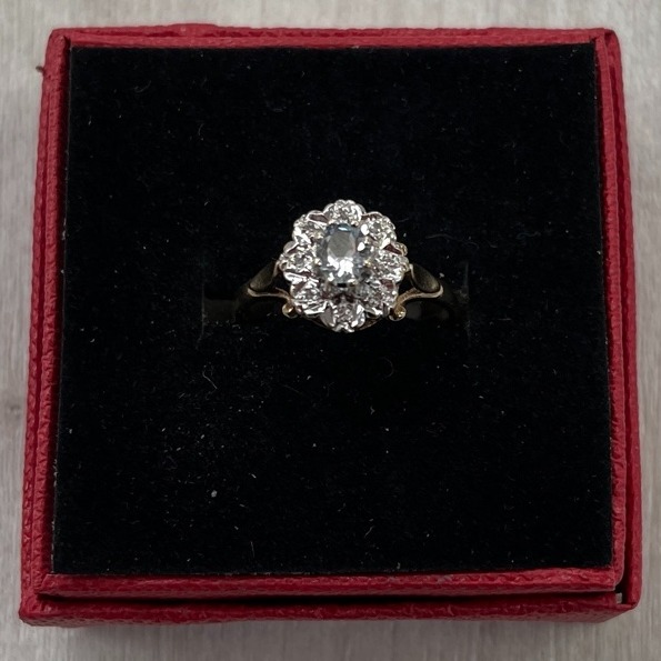 Product photo for G J Pre-Owned 9ct Gold CZ Ring