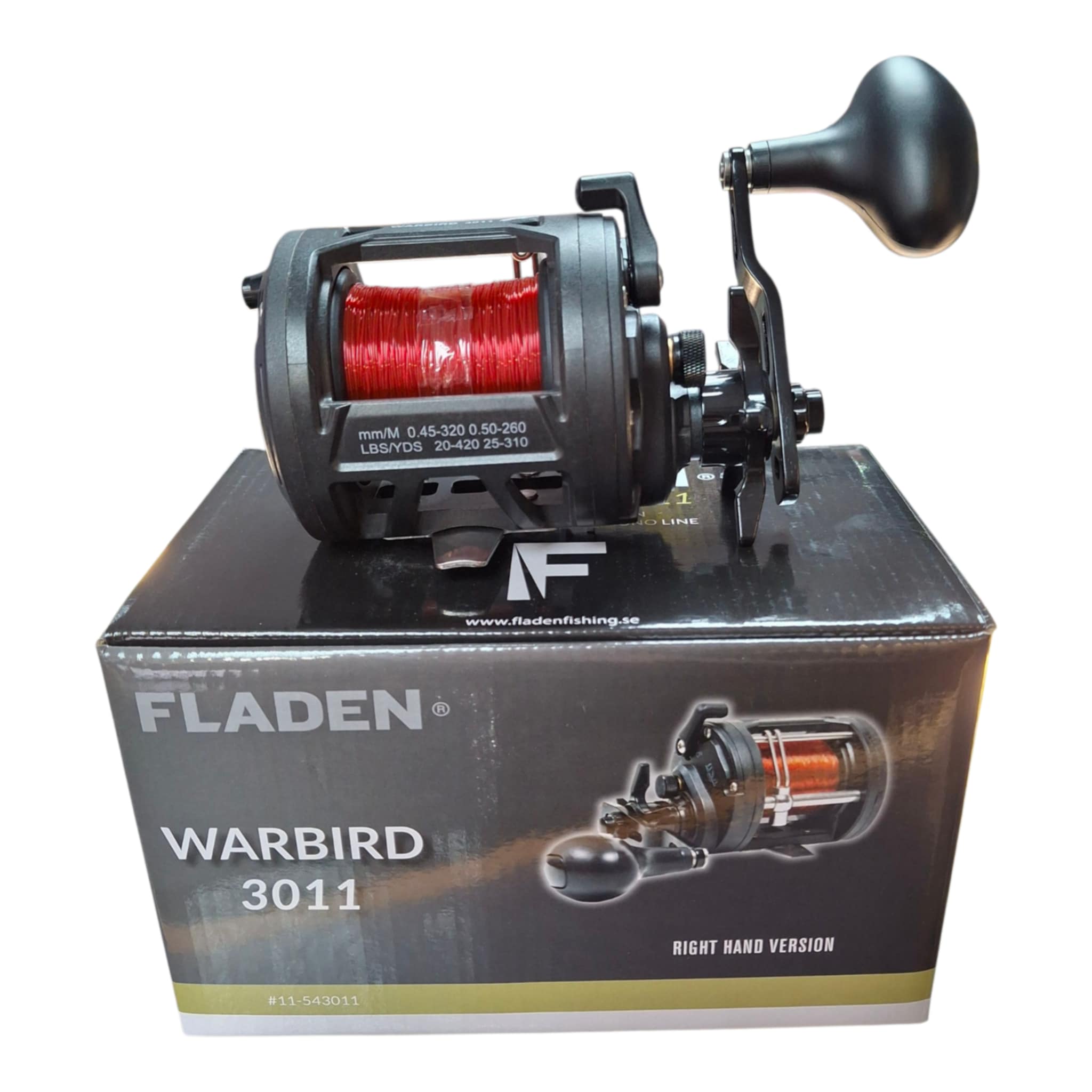 Product photo for FLADEN Warbird 3011 Multiplier Reel 1=1bb w/0.60mm Line