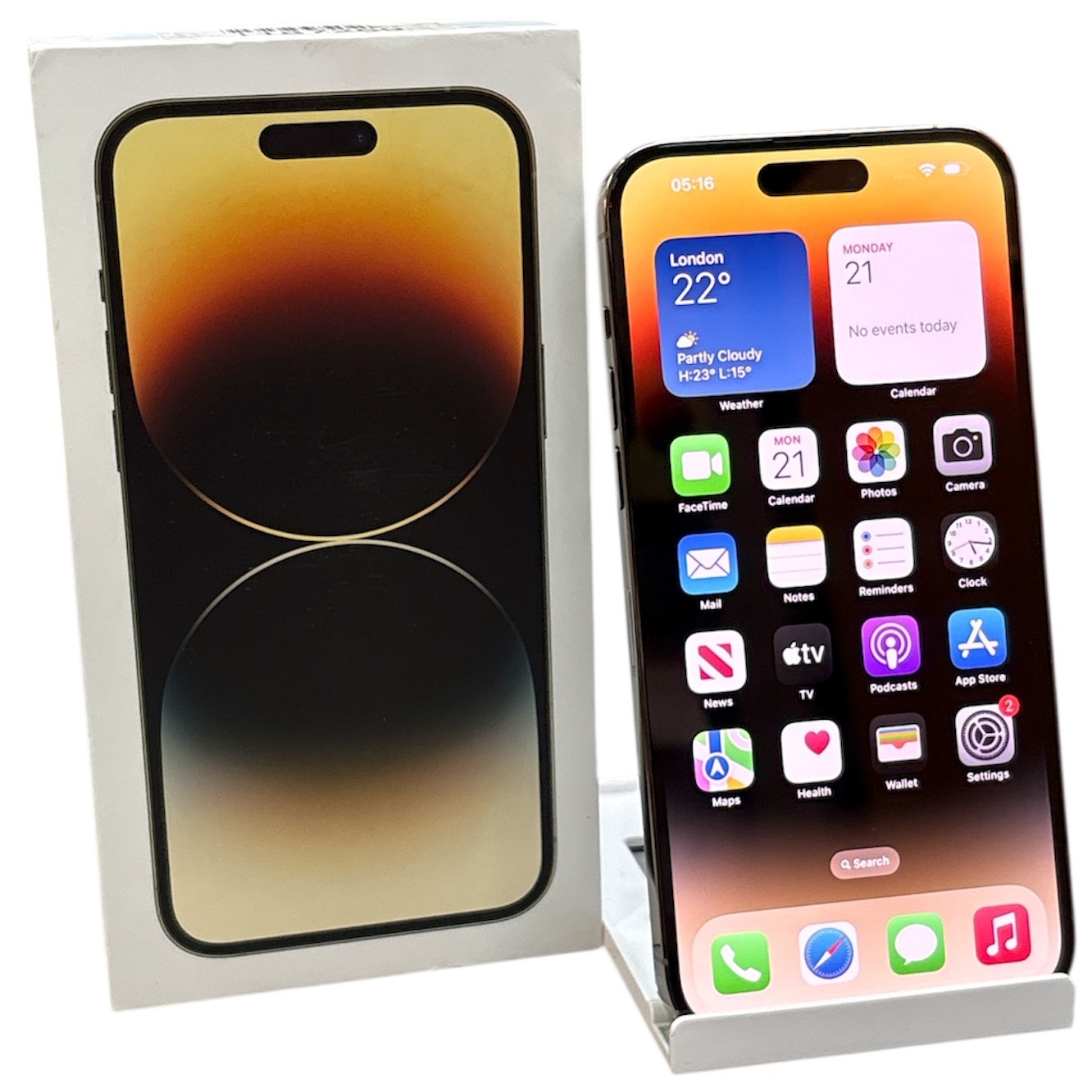 Product photo for iPhone 14 Pro Max - 128GB Unlocked 85% BH Gold