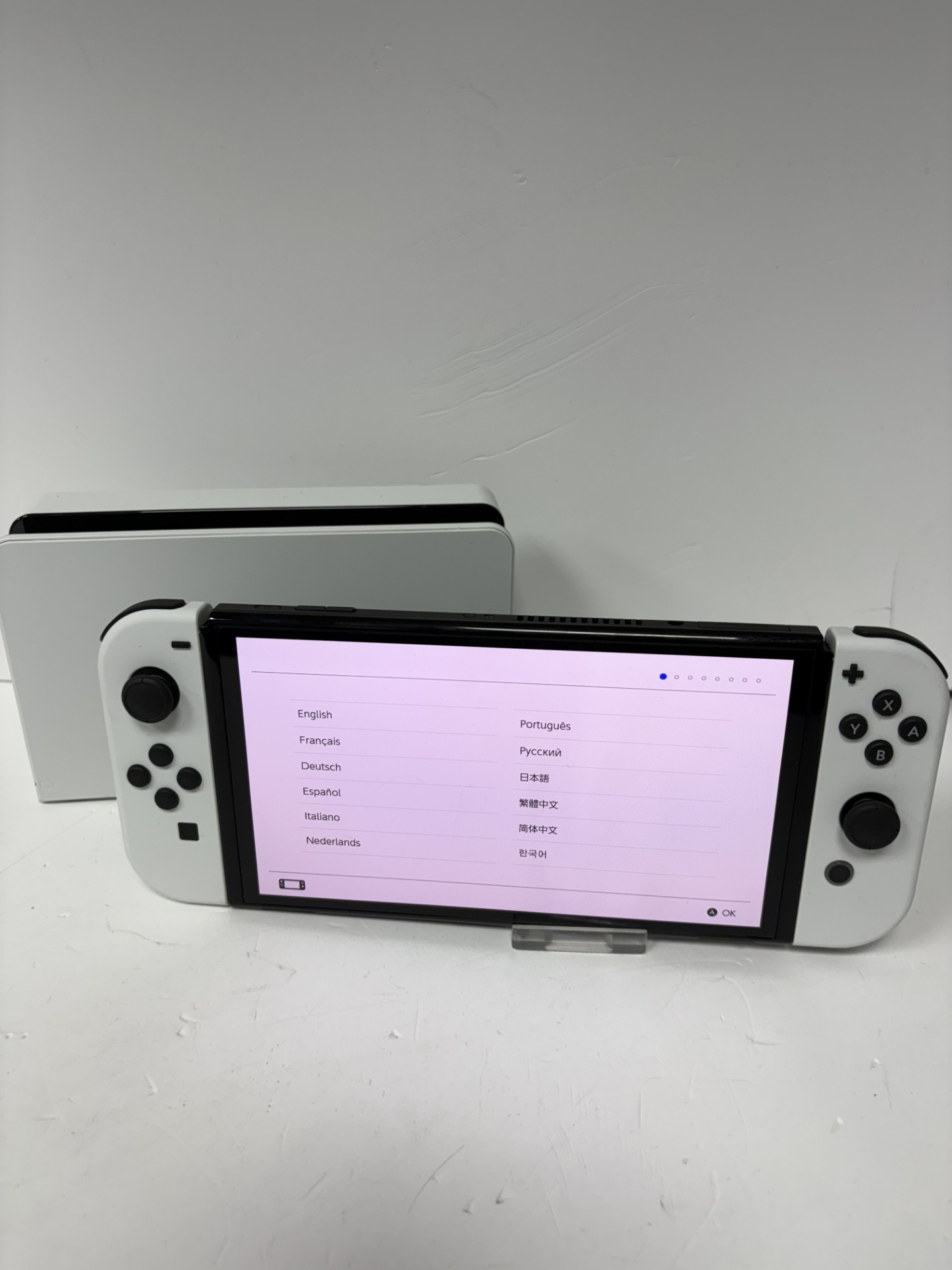 Product photo for switch nintendo oled 64gb black unboxed with all accsessories