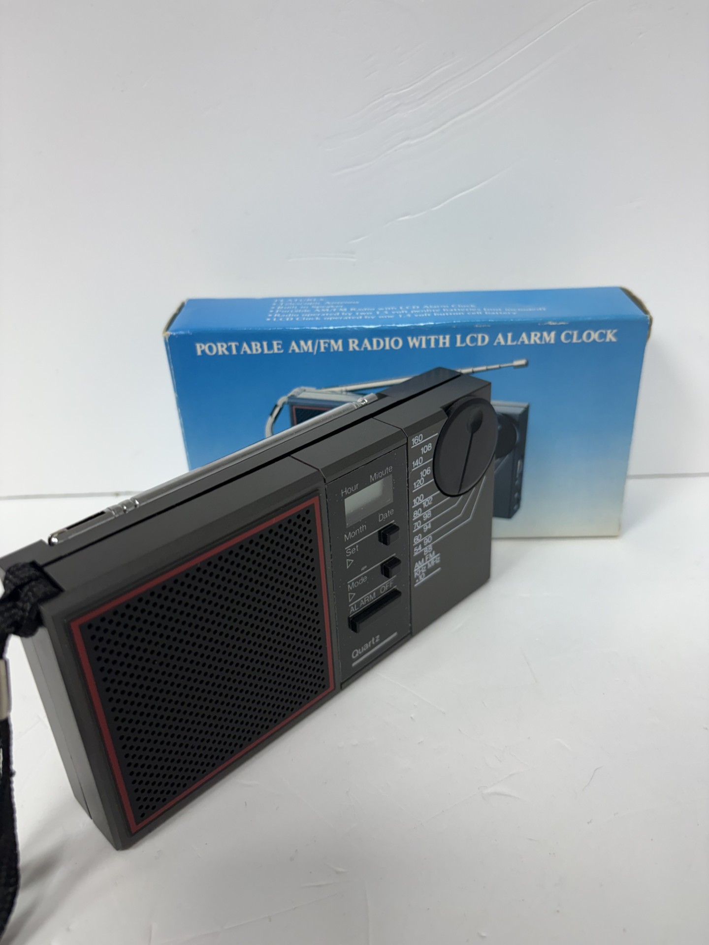 Product photo for portable am/fm radio boxed
