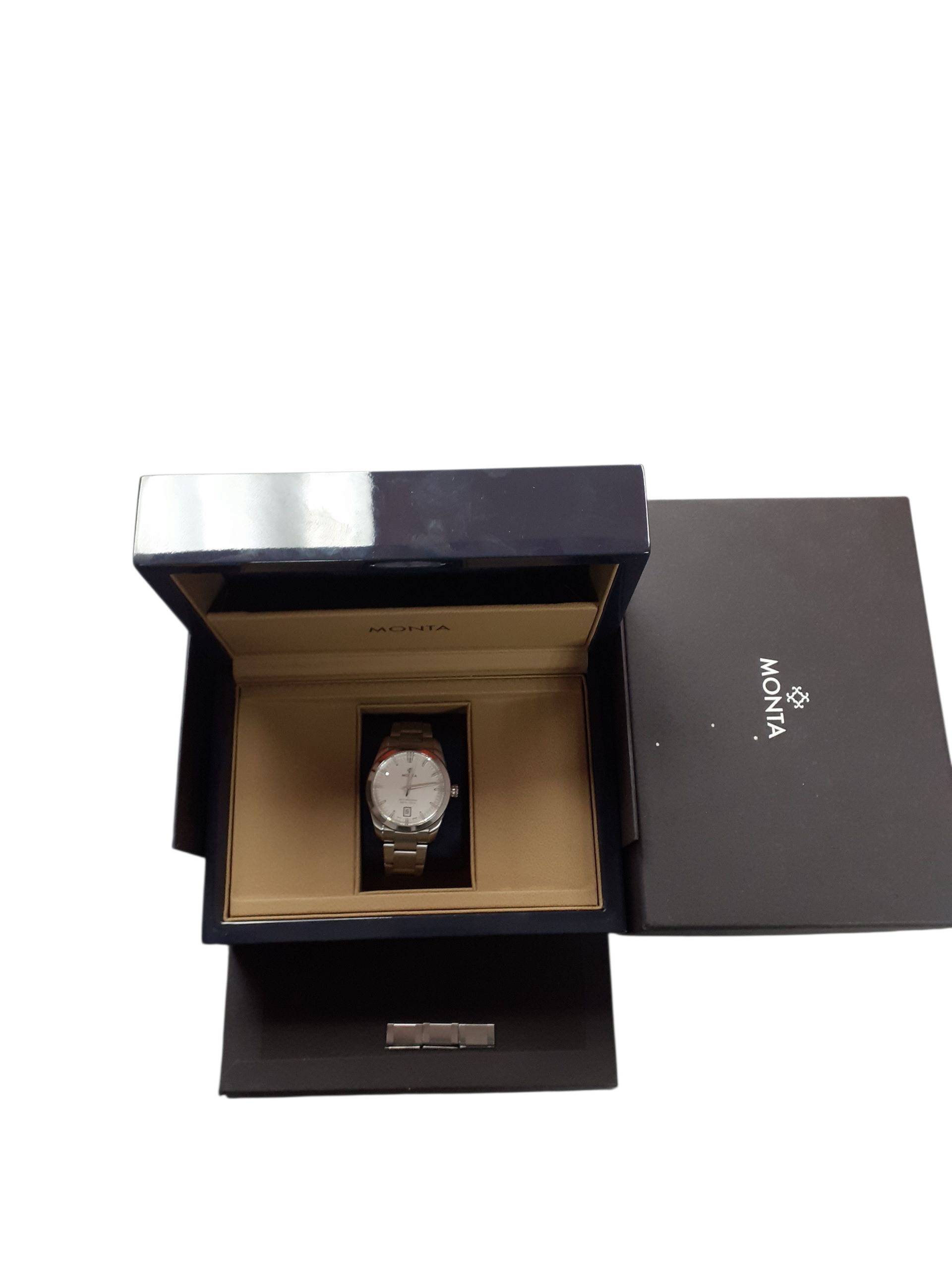 Product photo for Monta Noble Opaline Silver Dial Men's Wrist Watch - 38.5mm Limited Ed 071/500