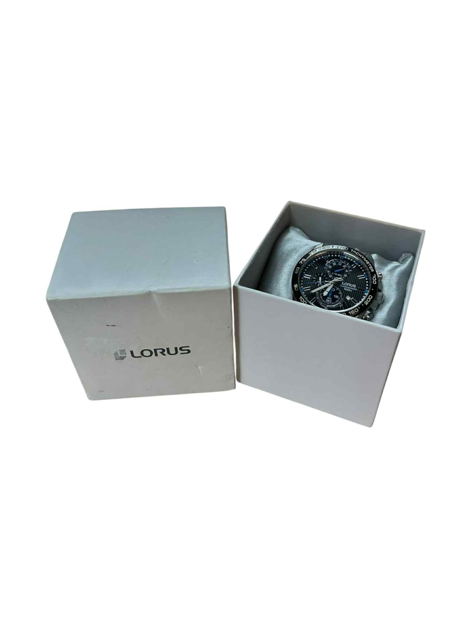 Product photo for LORUS (by SEIKO) Stainless Steel Chronograph Black Dial VD57-X072