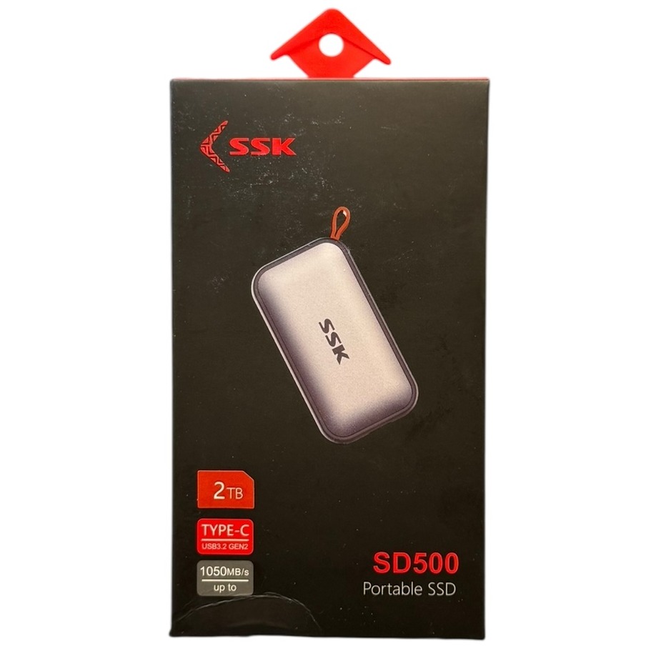 Product photo for Boxed: SSK SD500 Portable SSD - 2TB, 1050MB/s
