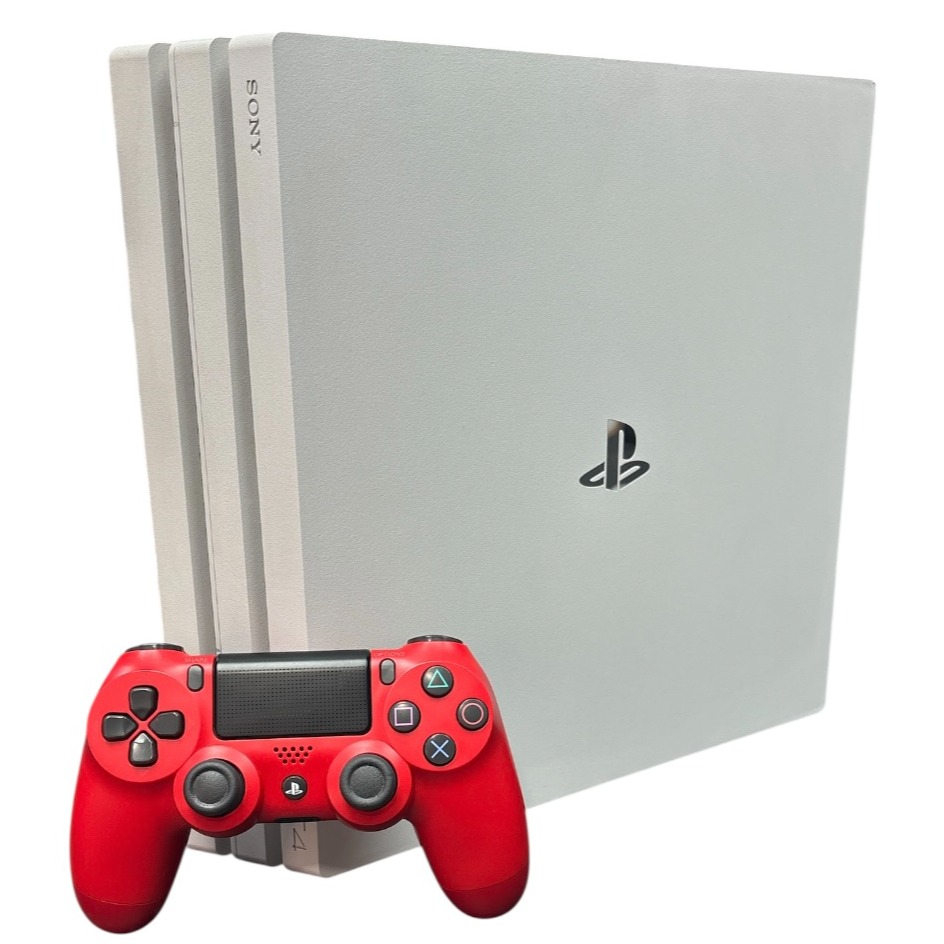 Product photo for Playstation 4 Pro Console, 1TB Glacier White, Discounted
