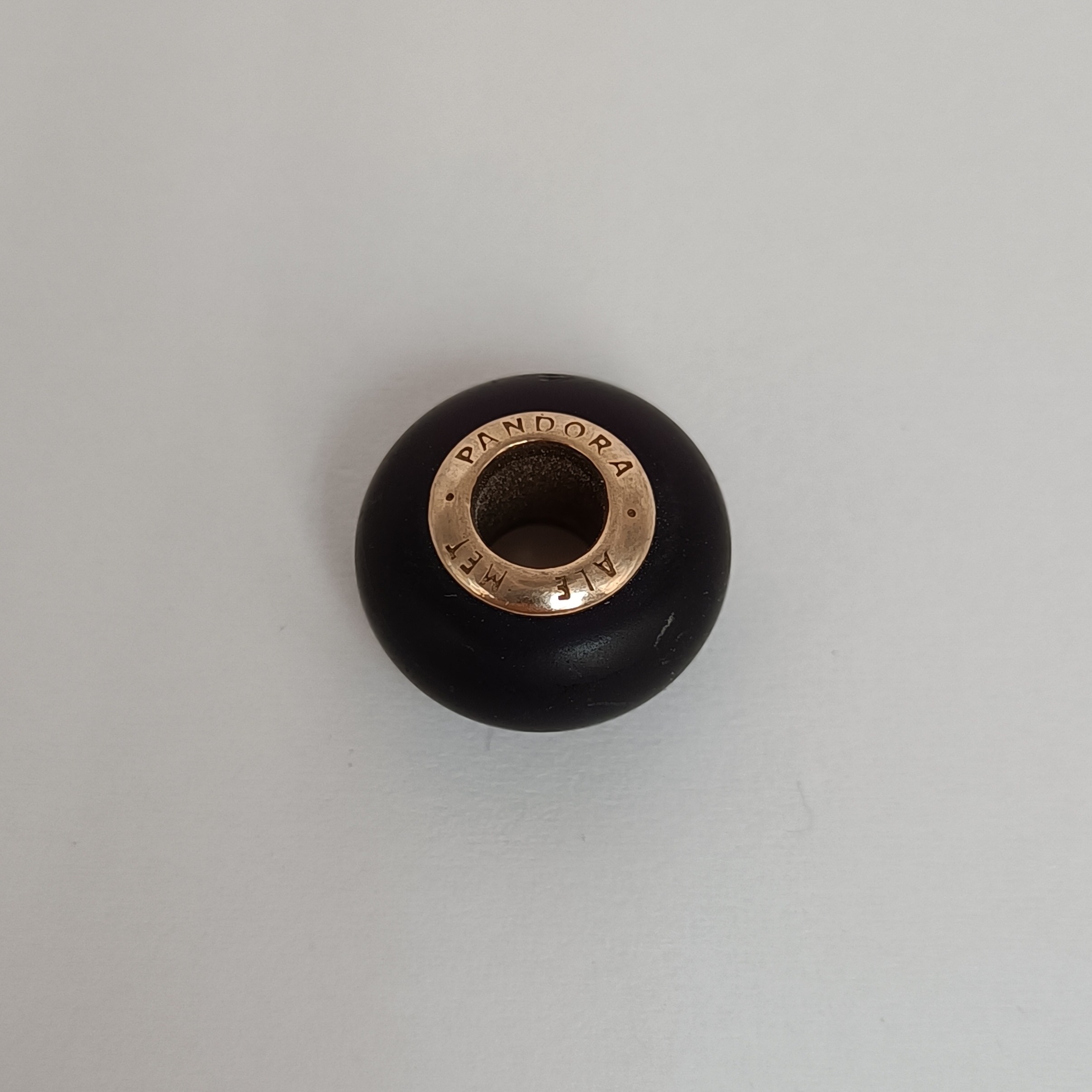 Product photo for Rose Gold Black Pandora Charm