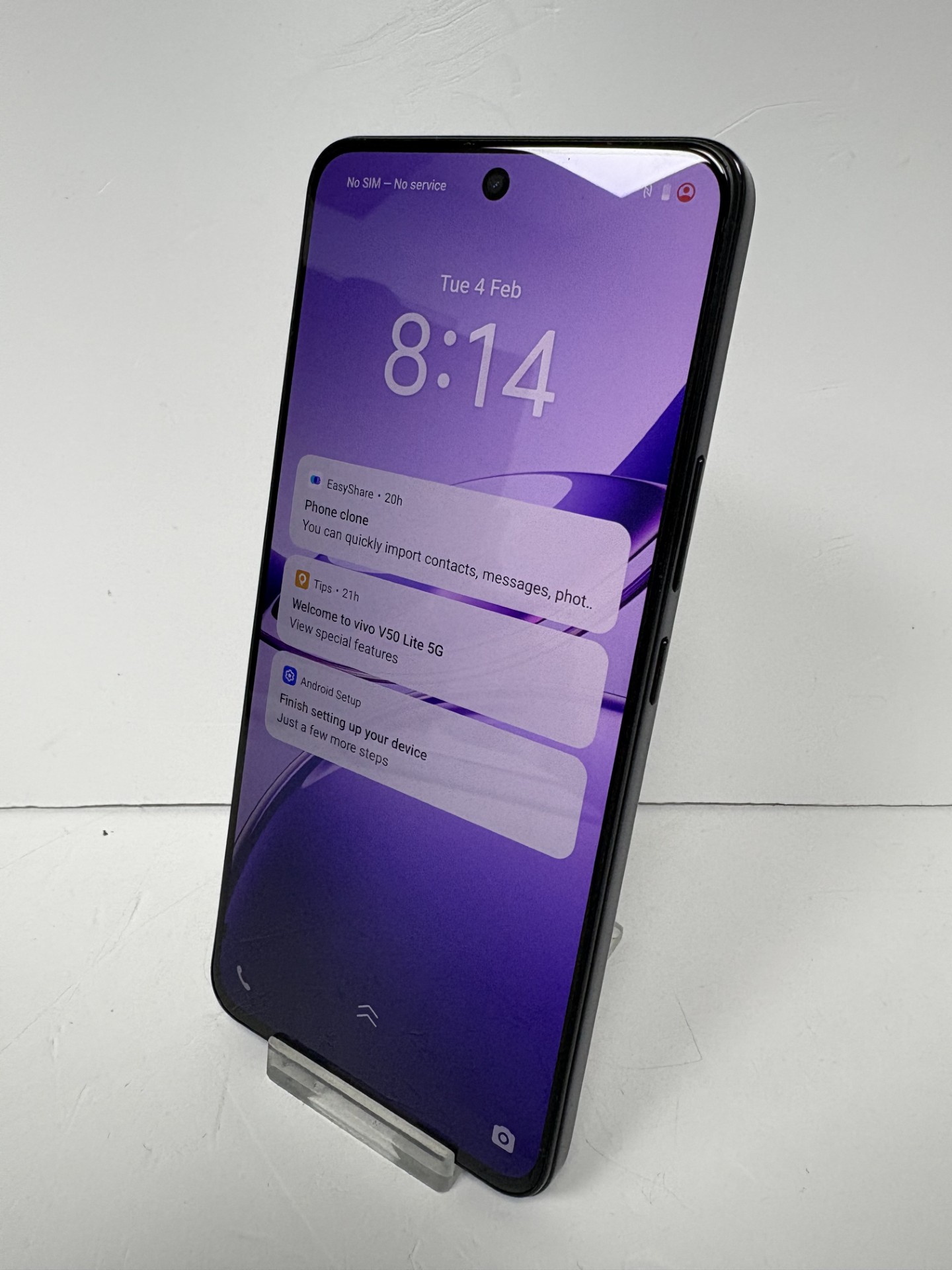 Product photo for vivo v50 lite 5g 256gb black unlocked unboxed