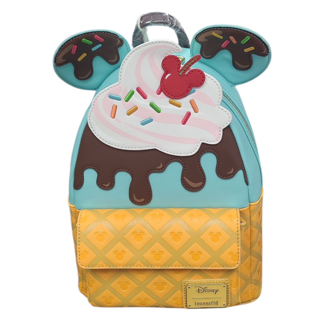 Product photo for Loungefly Disney Mickey Minnie Ice Cream Backpack *Brand New*