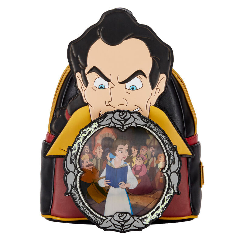 Product photo for Loungefly Disney Beauty and the Beast Villains Gaston Scene Backpack