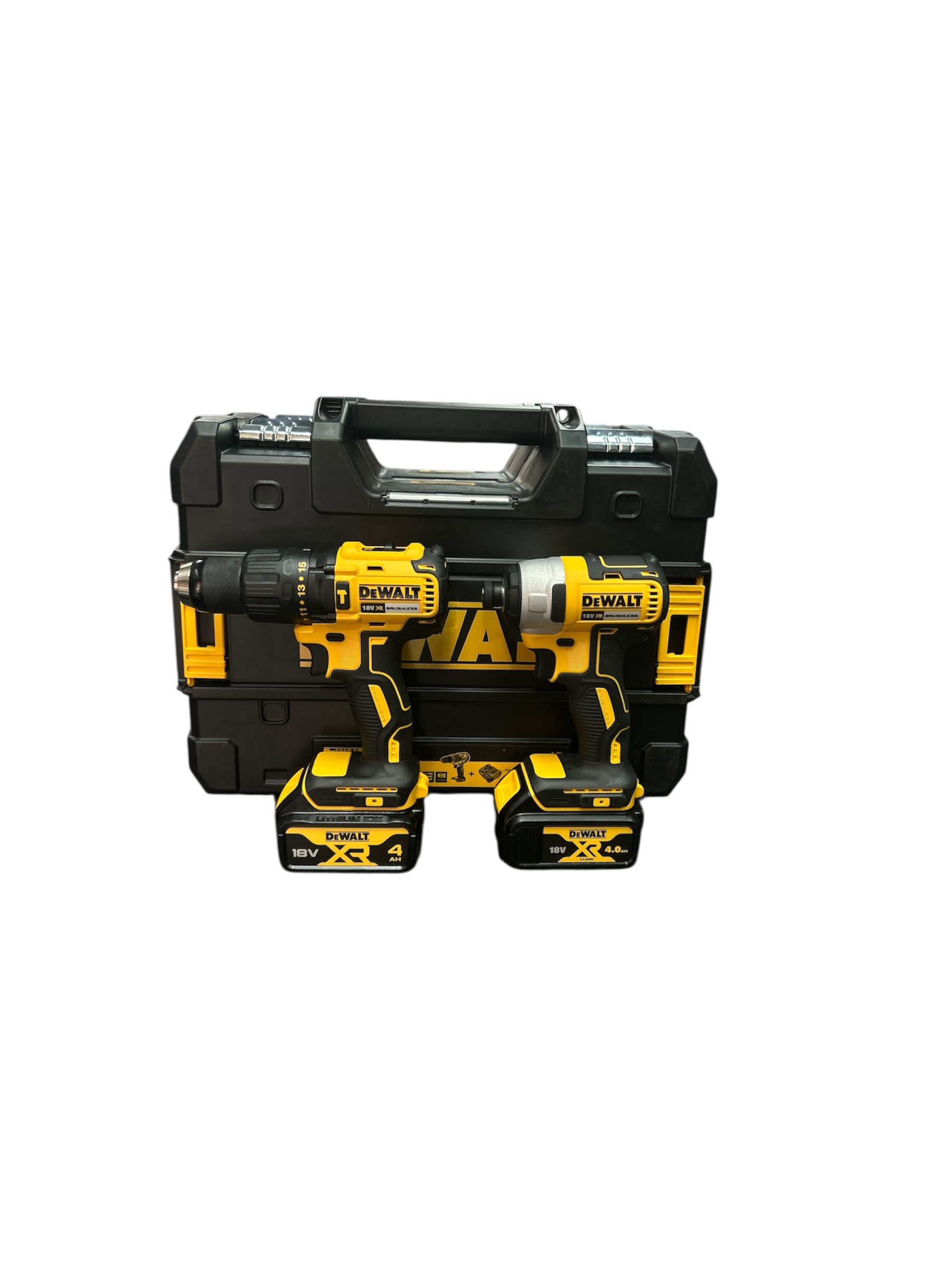 Product photo for Dewalt 18v XR Brushless Cordless Impact Driver/ Driver Package