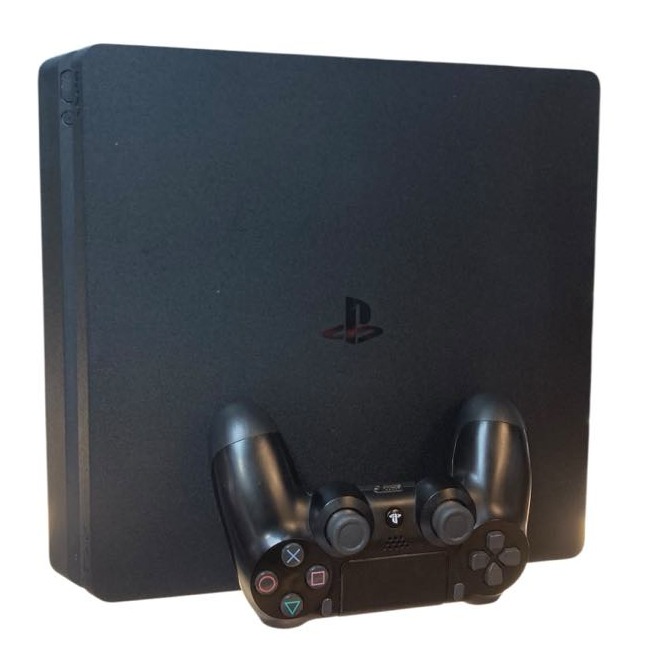 Product photo for Playstation 4 Slim Console, 500GB Black, Unboxed