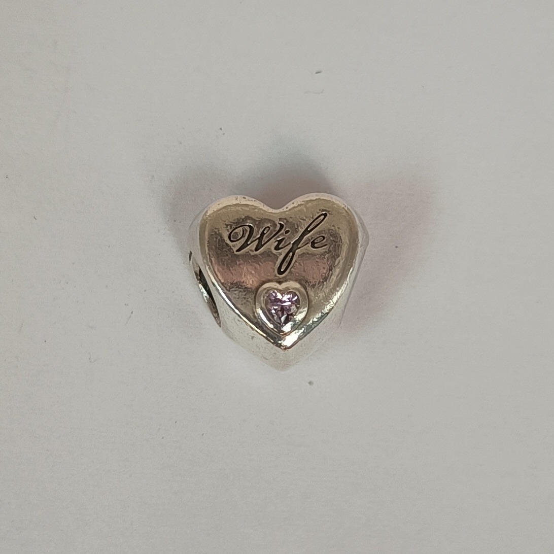 Product photo for Pandora Heart 'Wife' Charm
