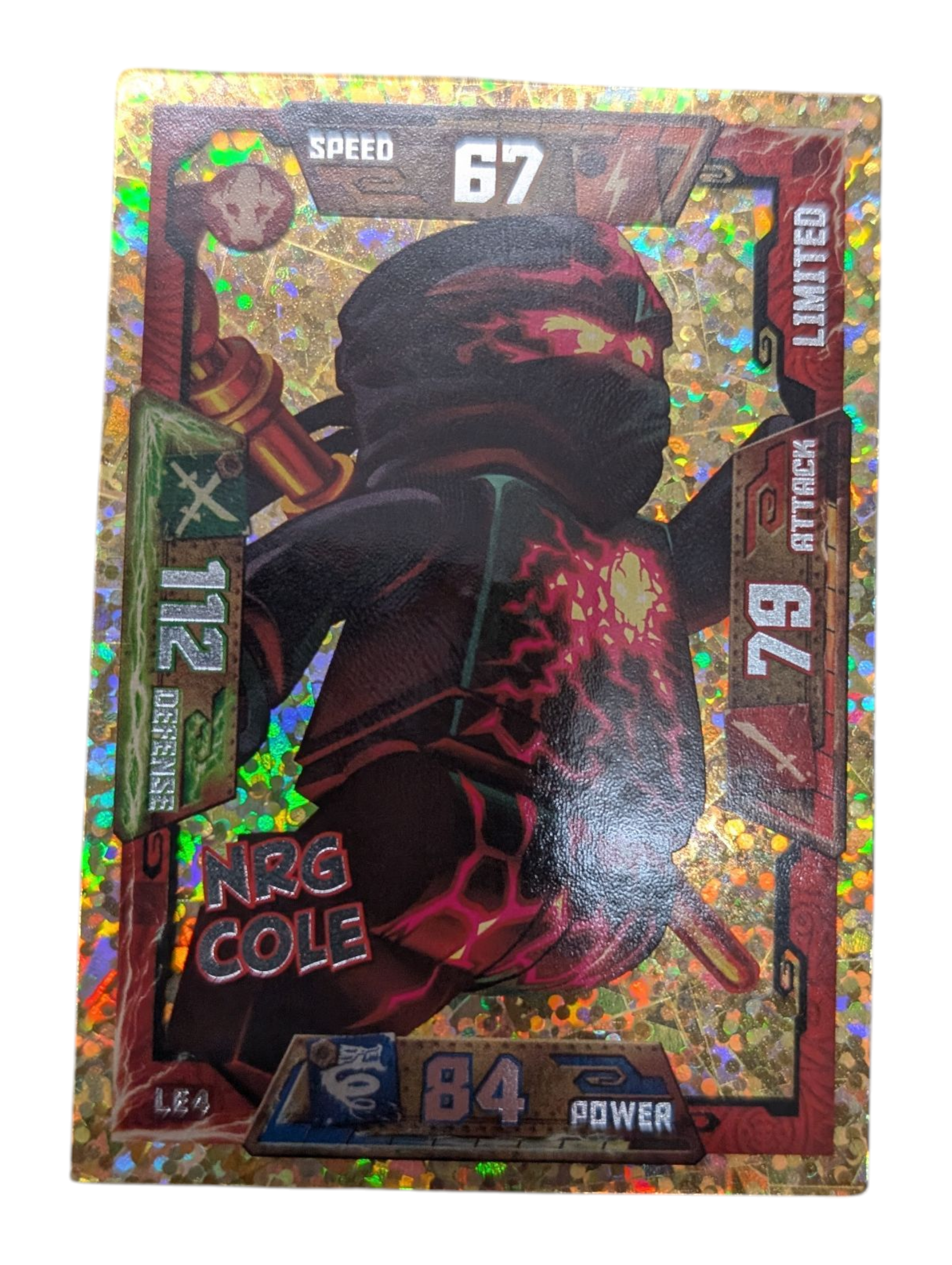 Product photo for LEGO Ninjago TCG Series 1 LE4 NRG Cole Limited Edition Gold Foil Card