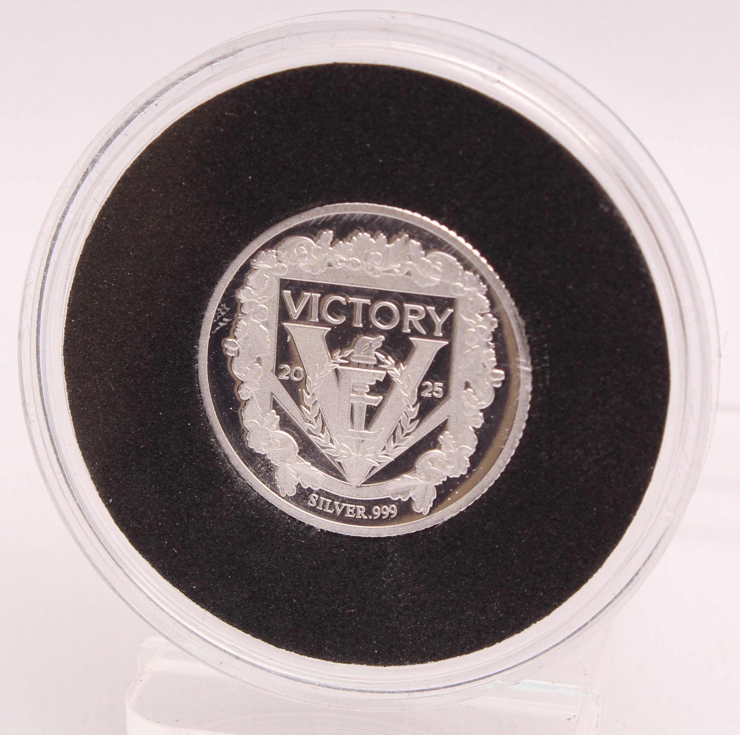 Product photo for VE Day 80th Anniversary Silver Sovereign Coin