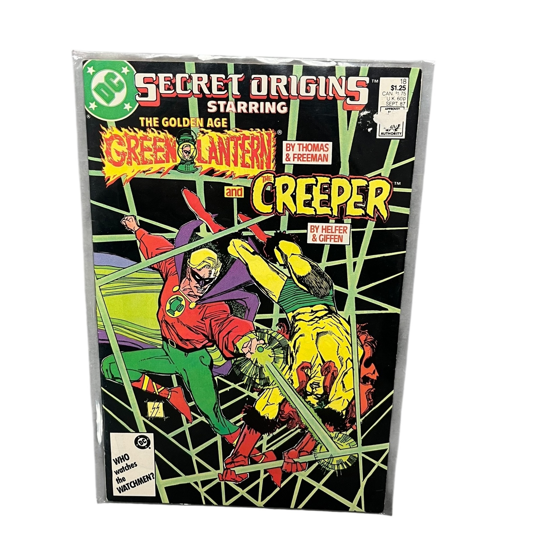 Product photo for DC Comics Secret Origins Starring Green Lantern and The Creeper '1987' #18