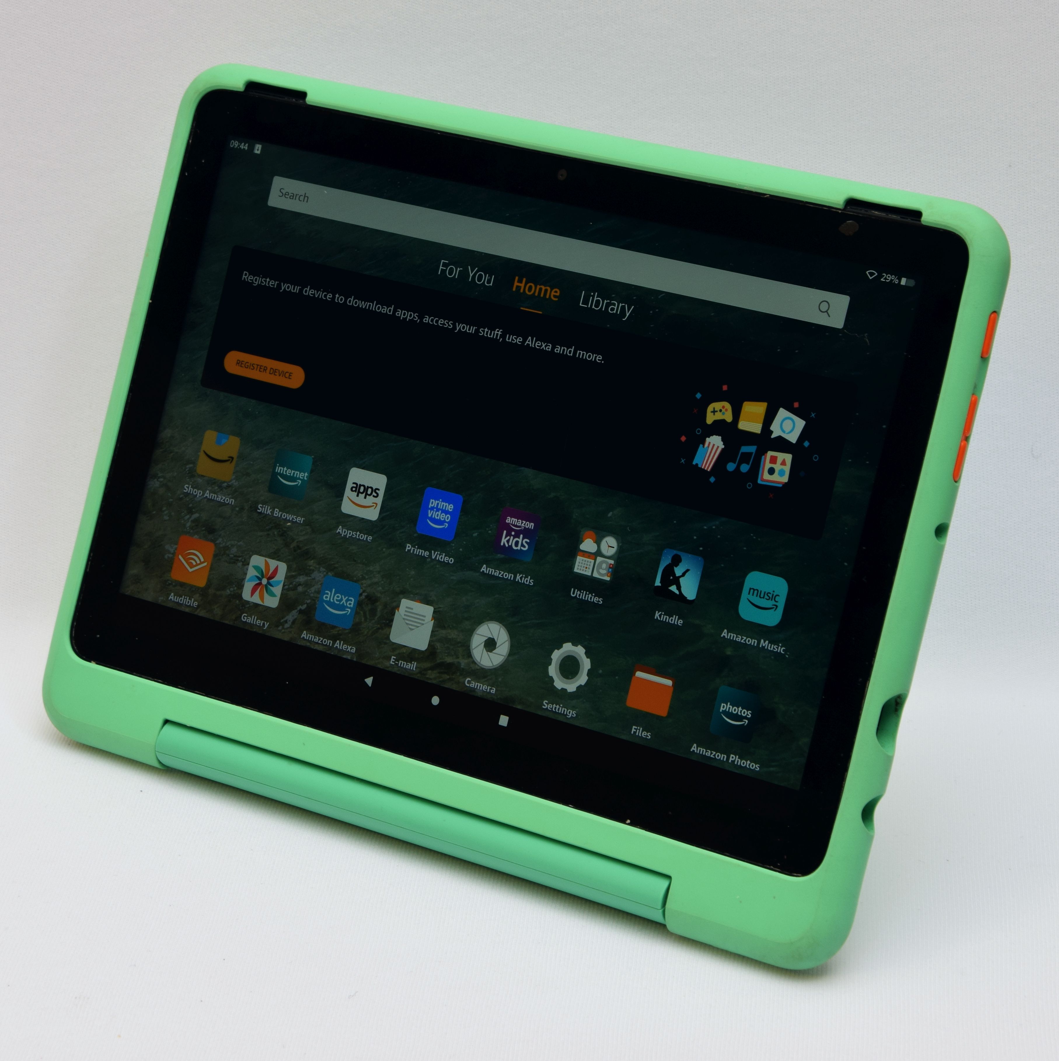 Product photo for Amazon Fire HD10 Kids Pro 13th Gen 32GB - Mint Green (B)