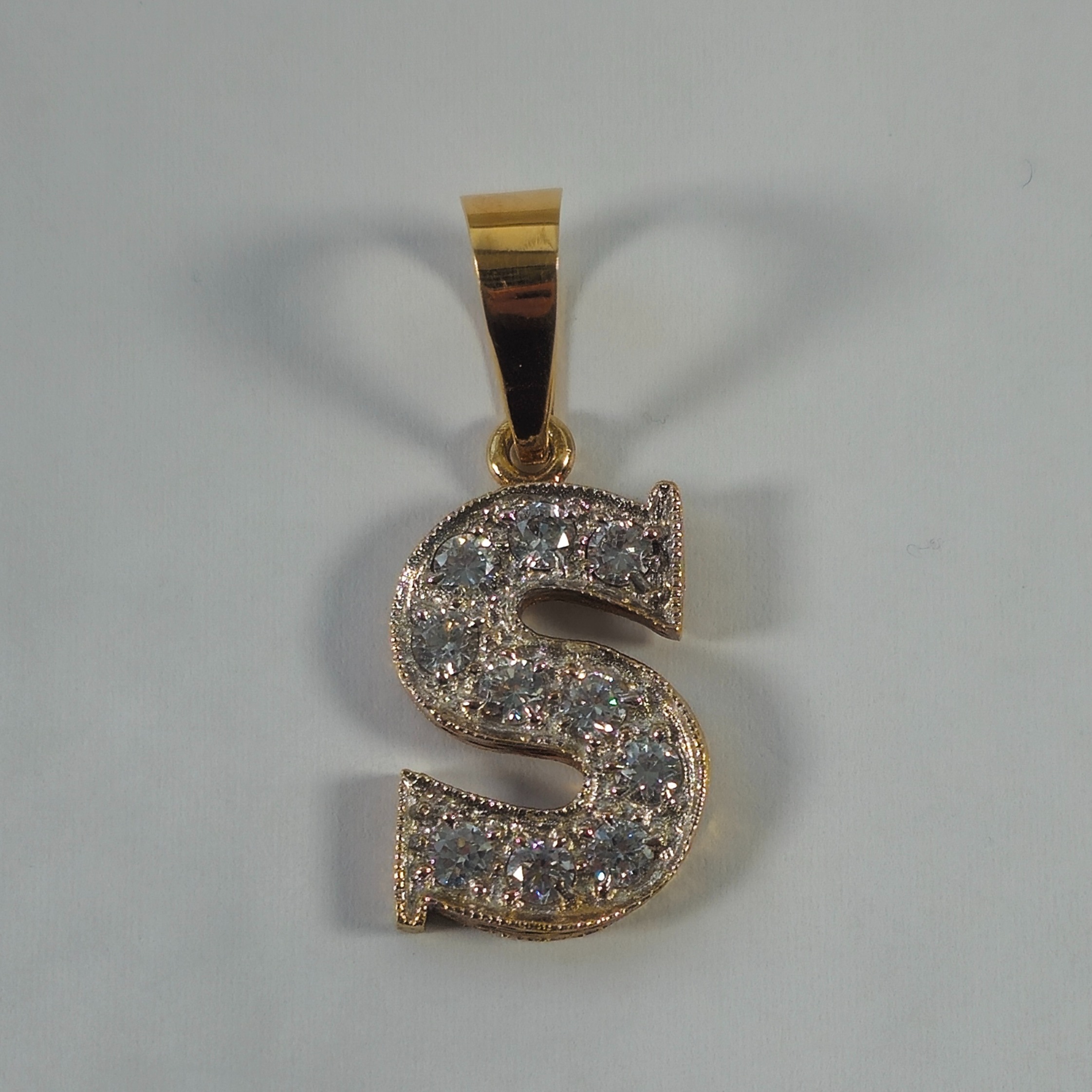 Product photo for 9ct Gold *CZ* S Pendant