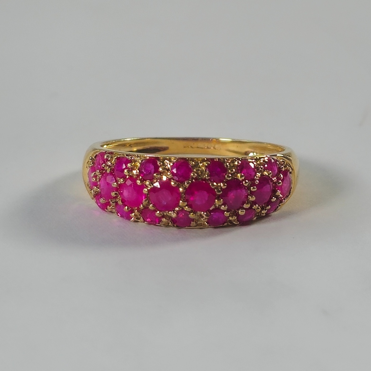Product photo for 9ct Gold Ruby Ring by QVC Size Q1/2