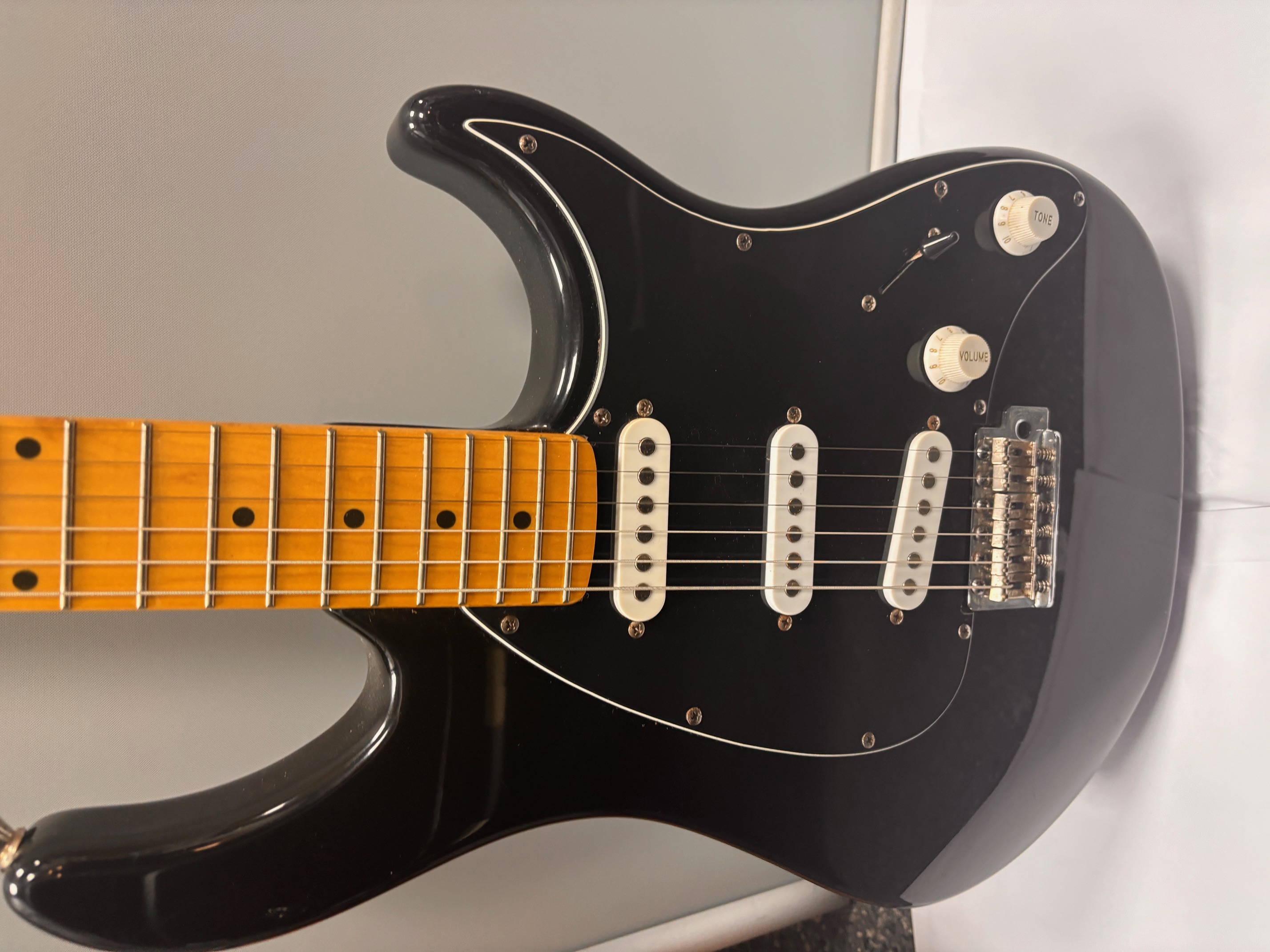 Product photo for peavey raptor custom black electric guitar