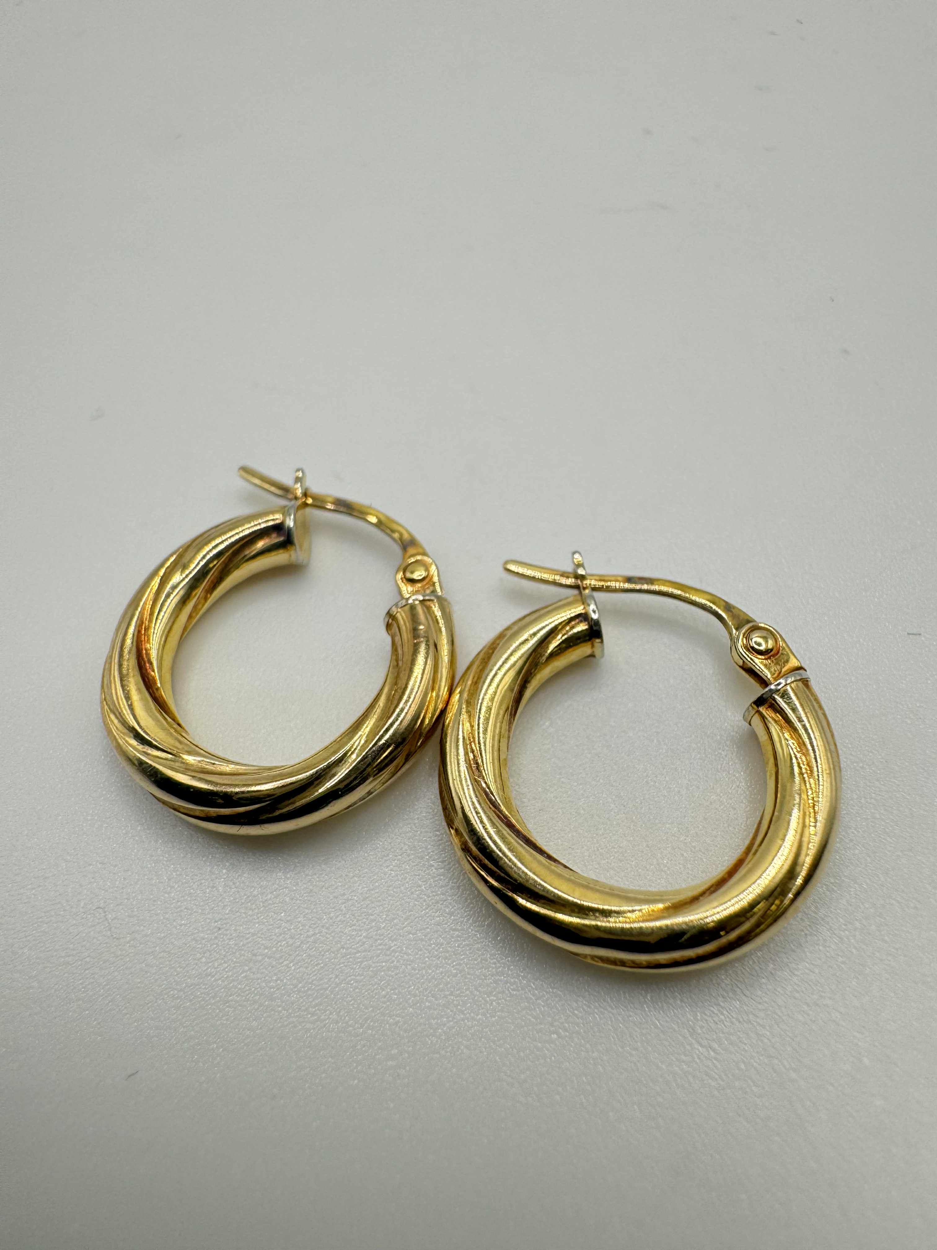 Product photo for 9ct Small Spiral Hoop Earrings