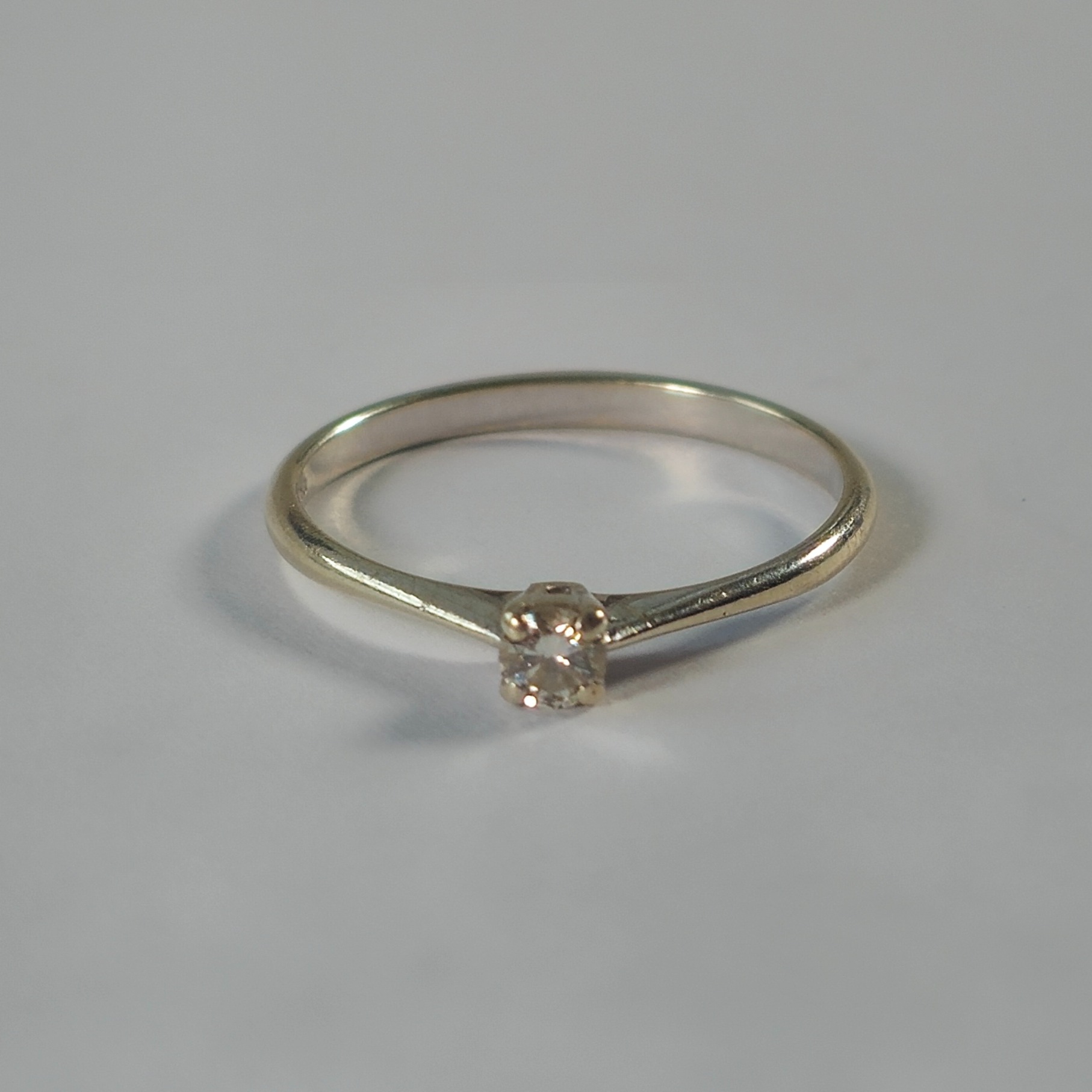Product photo for 9ct Fading White Gold Diamond Engagement Style Ring Size M