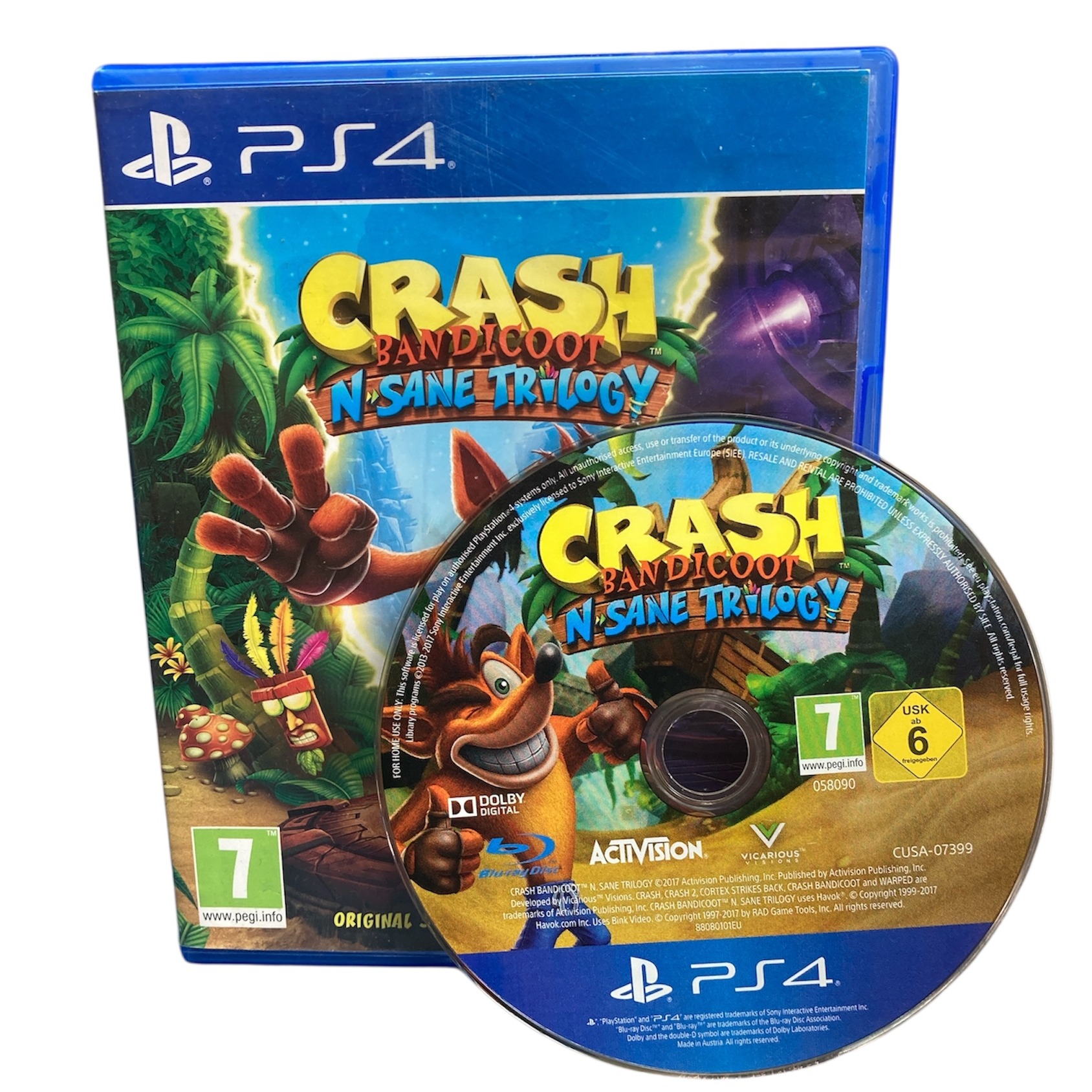 Product photo for Crash Bandicoot N.Sane Trilogy (PS4)