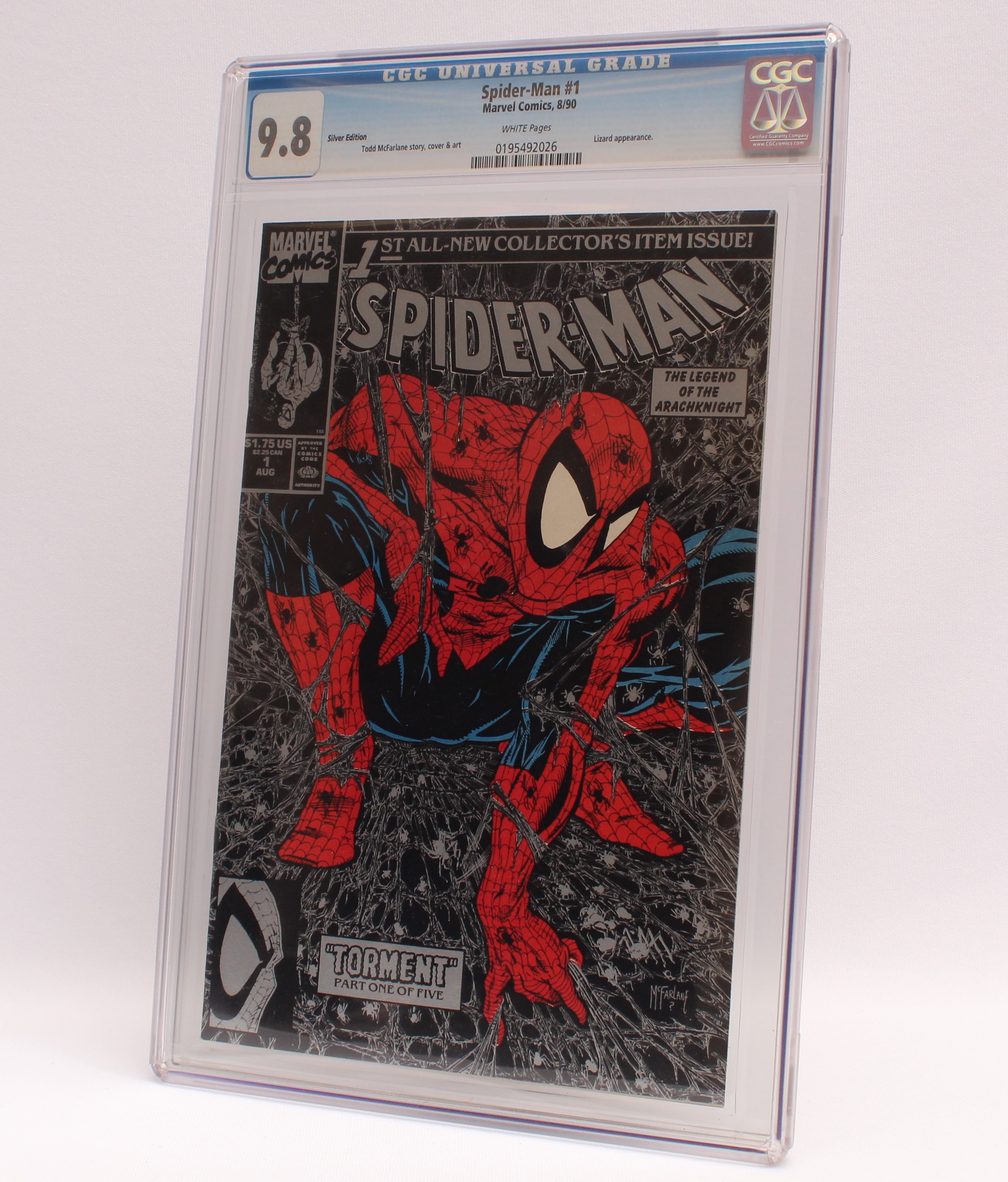Product photo for Marvel Comics Marvel Comics Spider-Man #1 8/90 Silver Edition - CGC 9.8