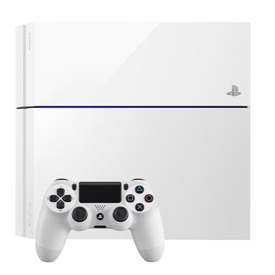 Product photo for Sony ps4 white plus controller and leads