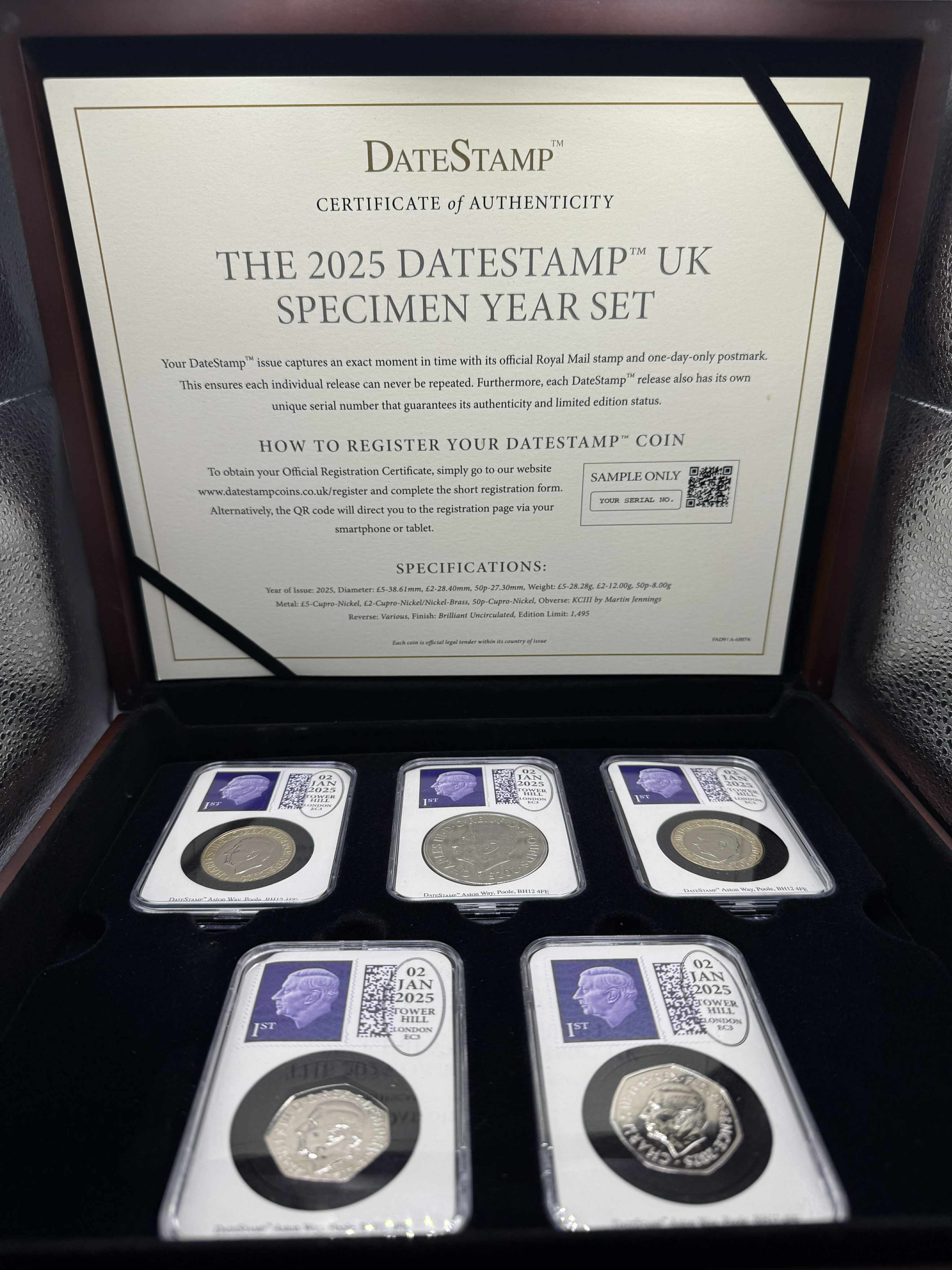 Product photo for The 2025 Datestamp UK Specimen Year Set