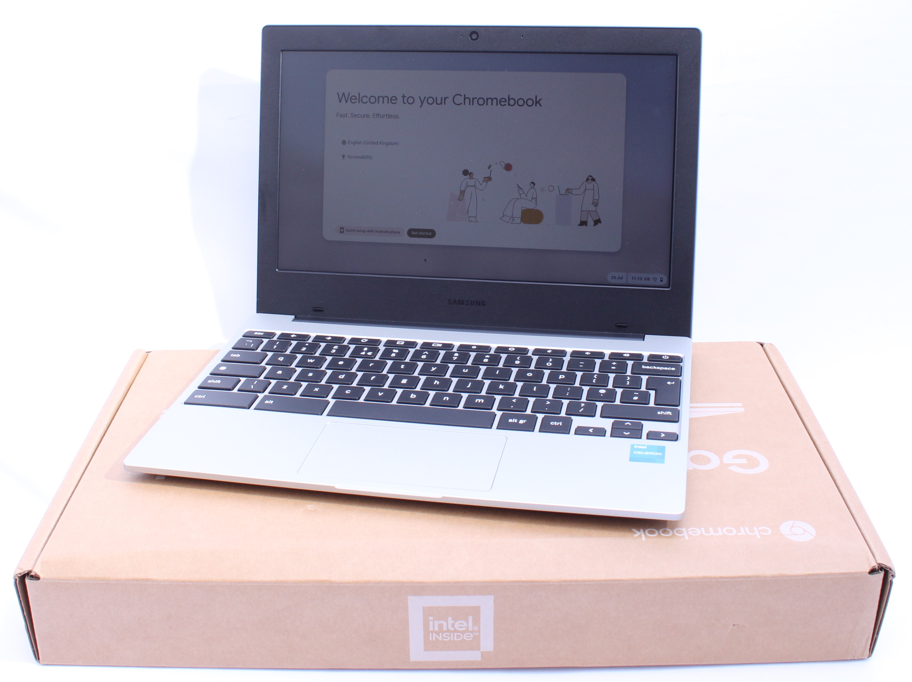 Product photo for Samsung Galaxy Chromebook Go 64GB SSD 4GB RAM Celeron N4500 Laptop (B+)