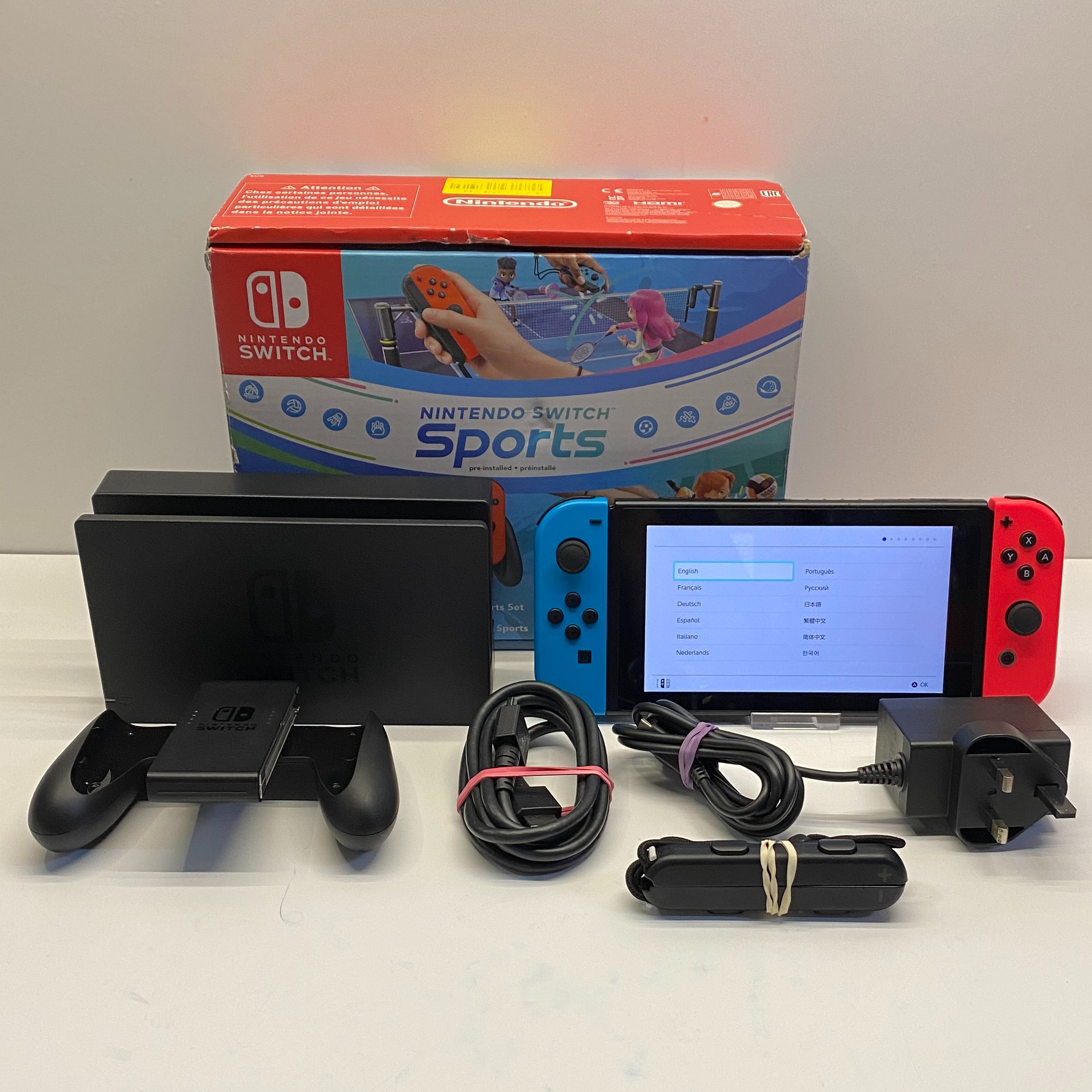 Product photo for Nintendo Switch Console with Neon Red/ Blue Joys Cons Boxed