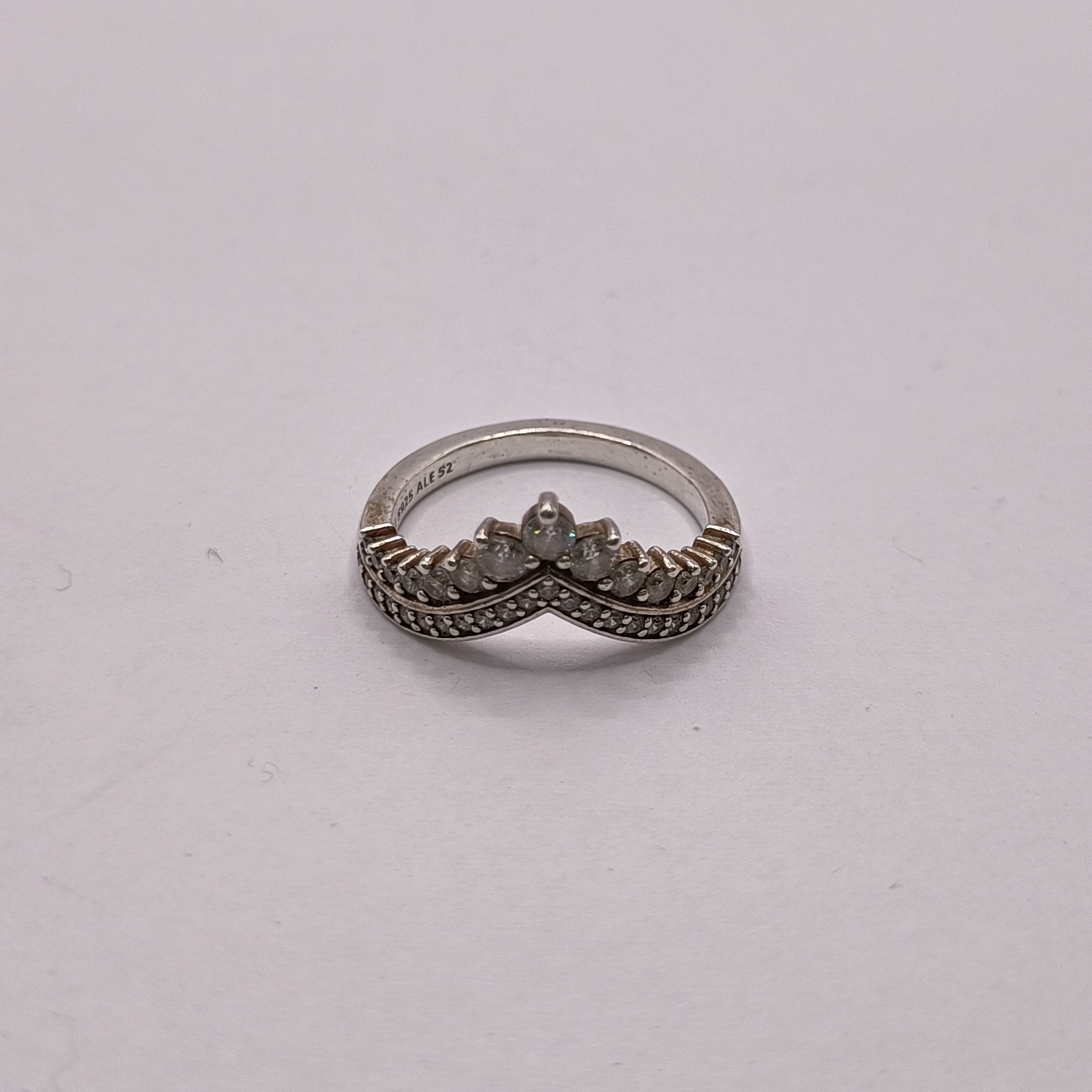 Product photo for Princess Wishbone Pandora Ring