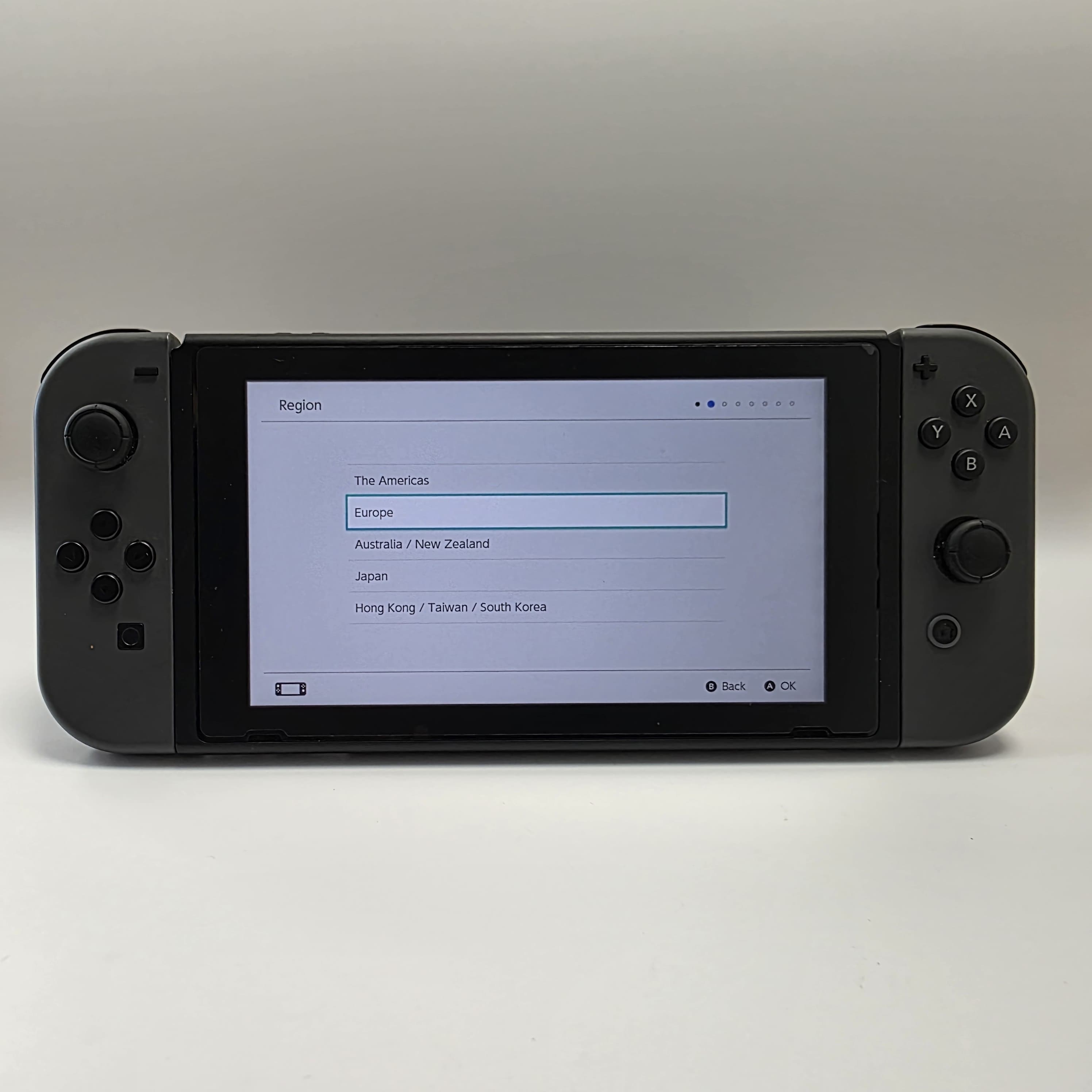 Product photo for Nintendo Switch Gray Console in Pikachu case