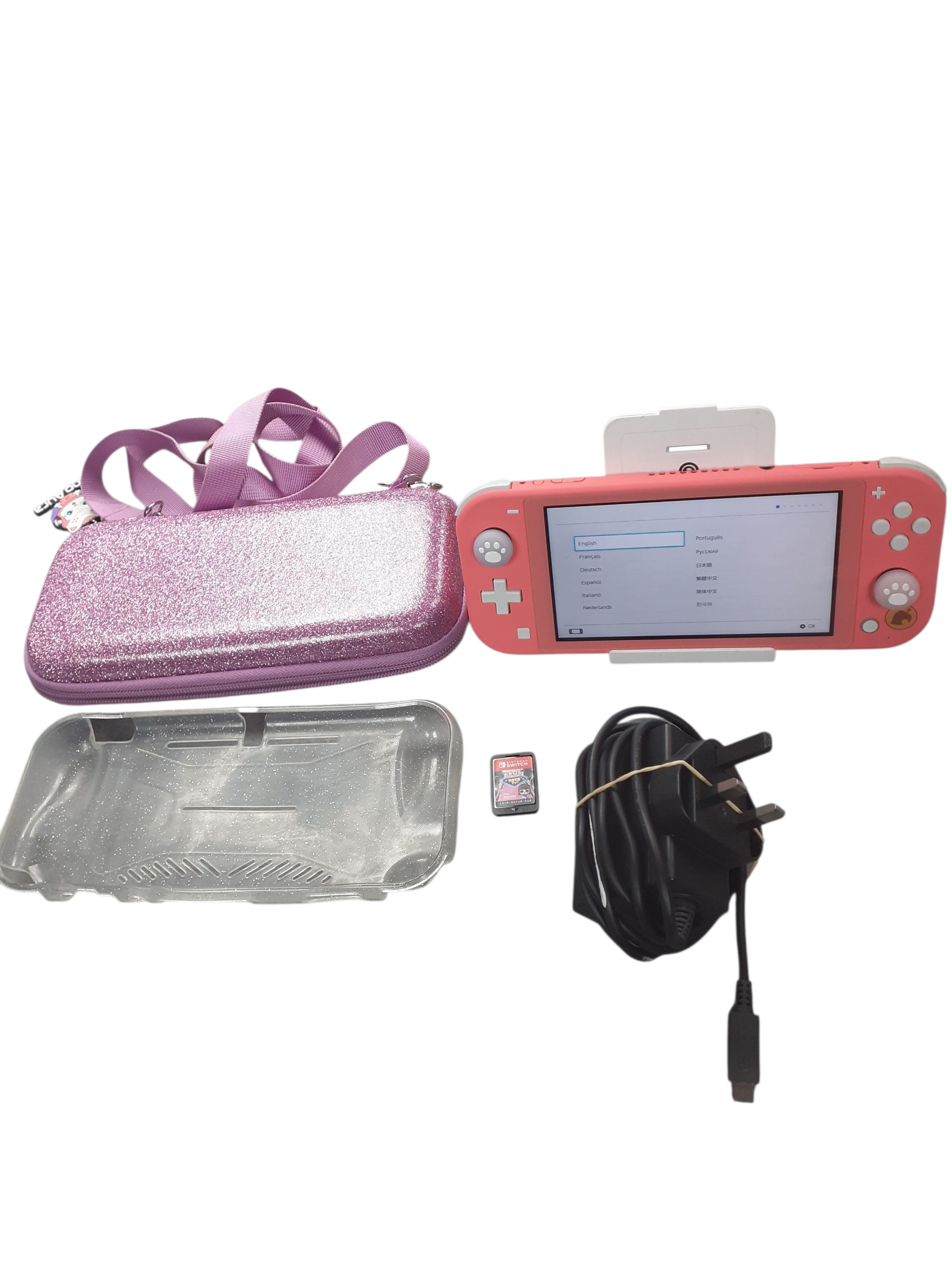Product photo for Nintendo Switch Lite Console, Animal Crossing New Horizons Edition With Game