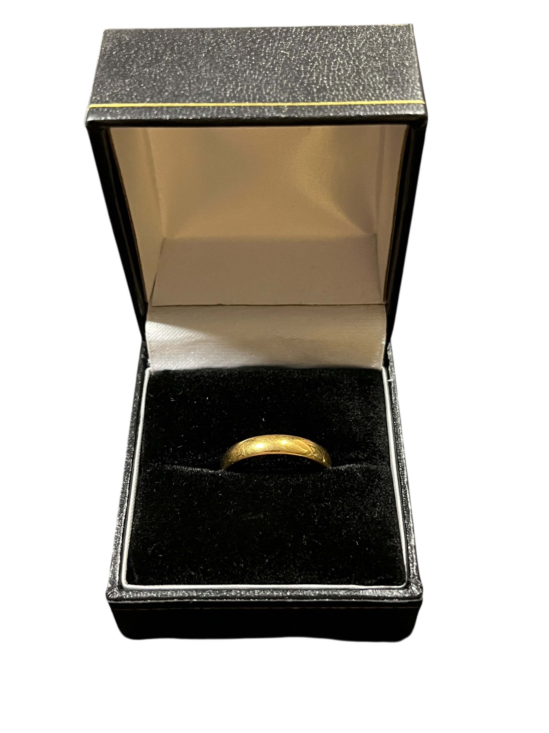 Product photo for 22ct Yellow Gold D-Shape Court Wedding Band – Size K Used Good Condition
