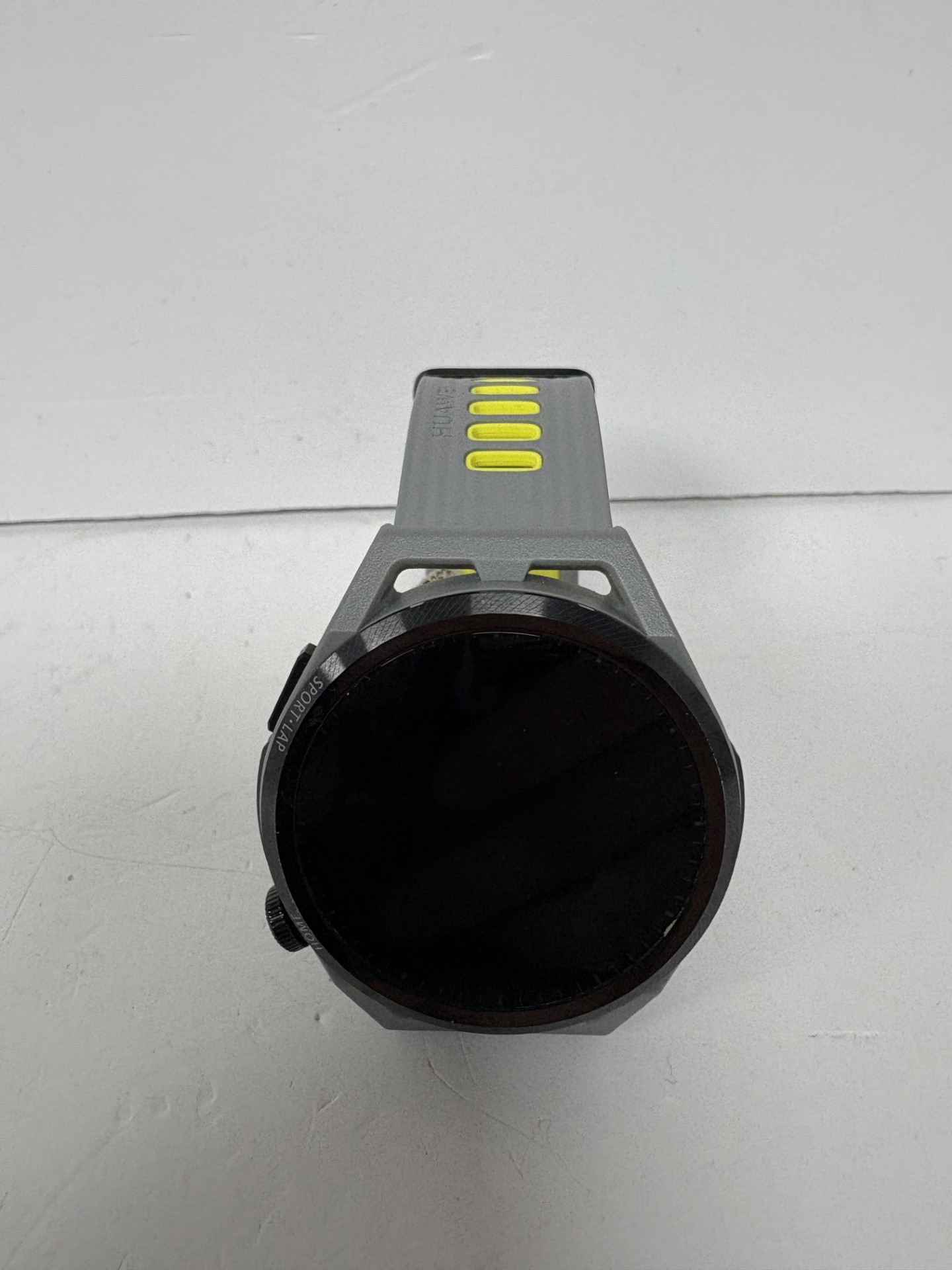 Product photo for huawei gt runner grey and yellow unboxed