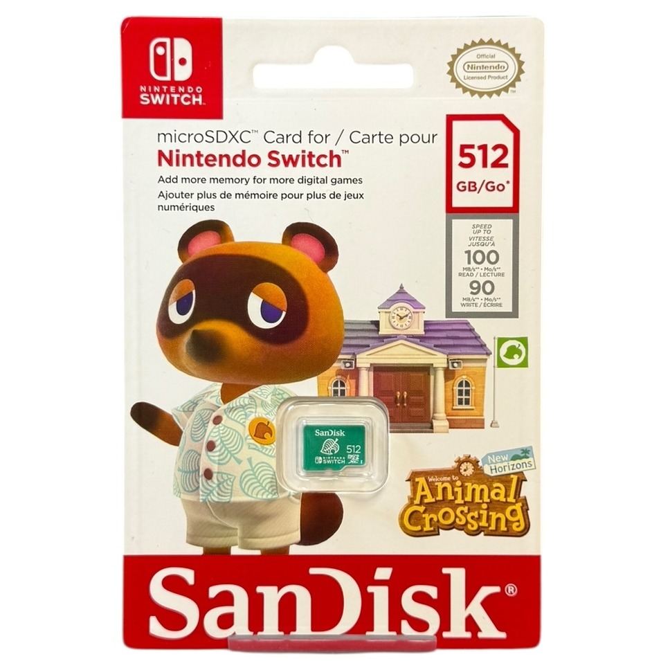 Product photo for New: SanDisk MicroSDXC Card For Nintendo Switch - 512GB