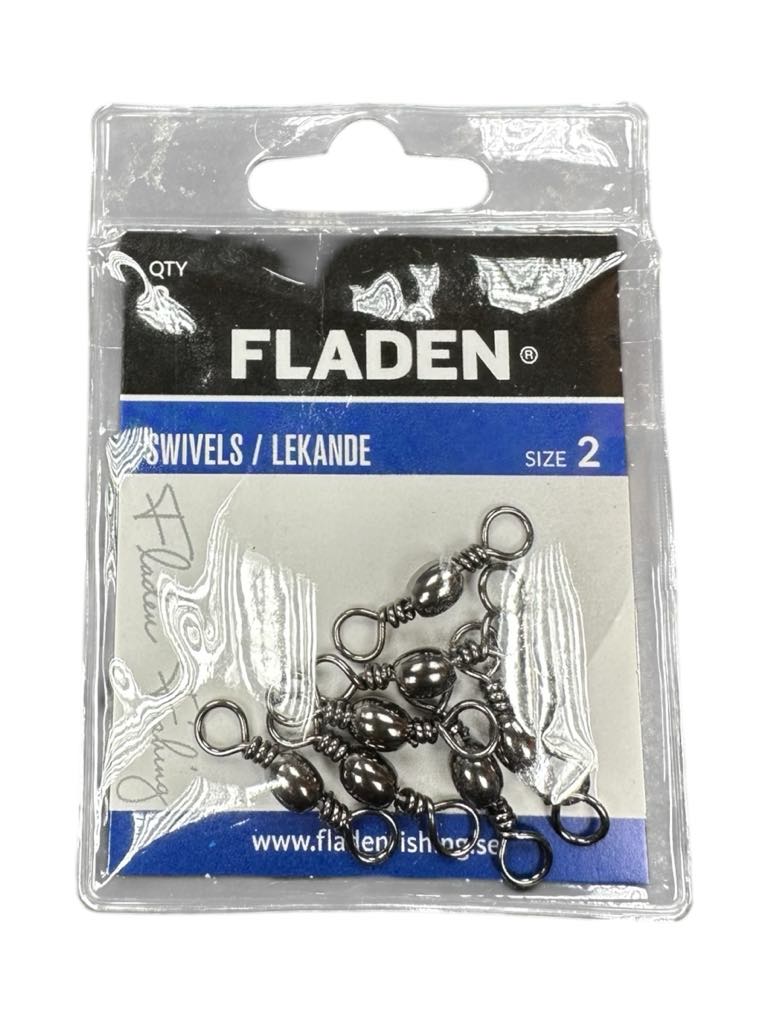 Product photo for FLADEN 8pk Barrel Swivels Size 2