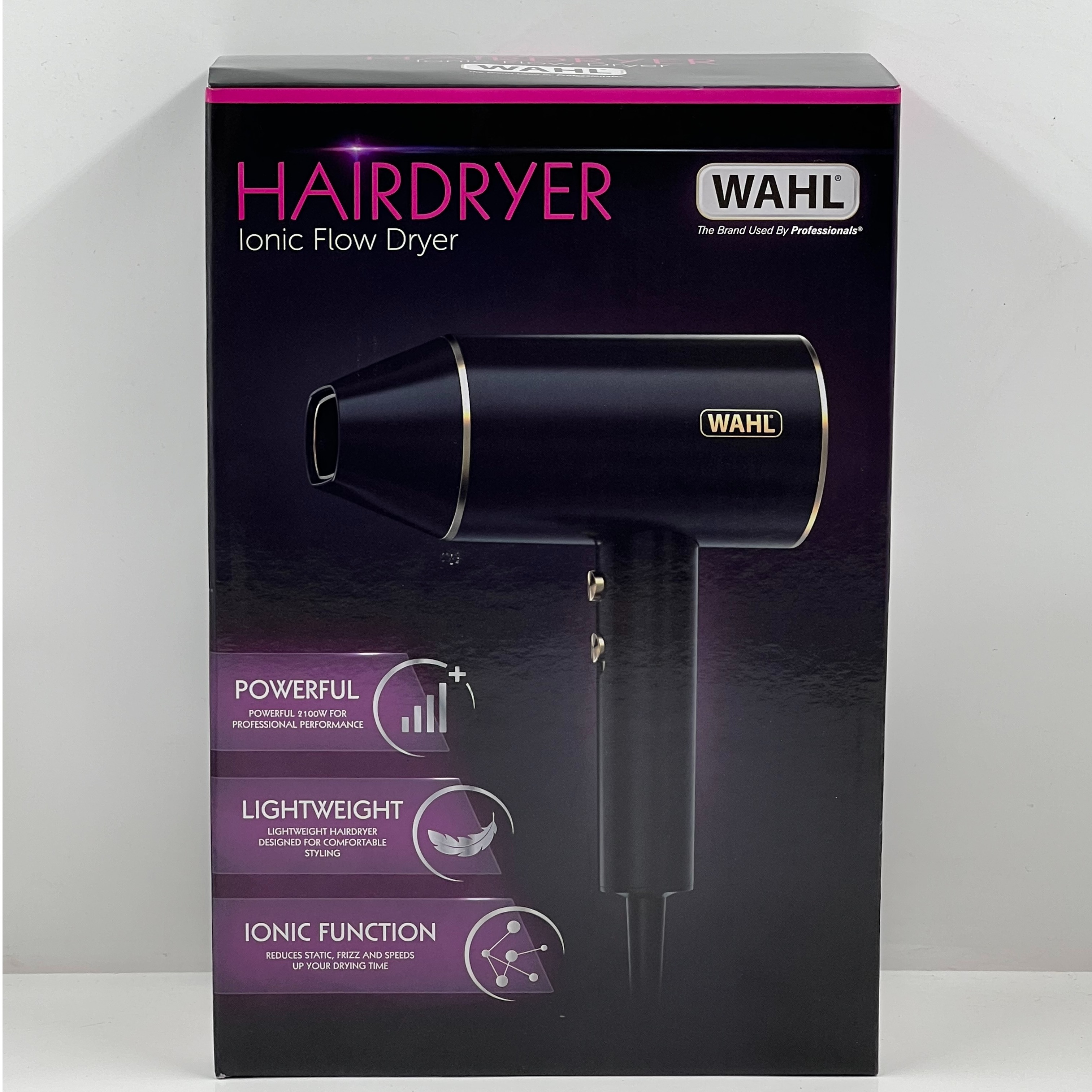 Product photo for WAHL ZY169 IONIC FLOW HAIR DRYER - NEVER USED