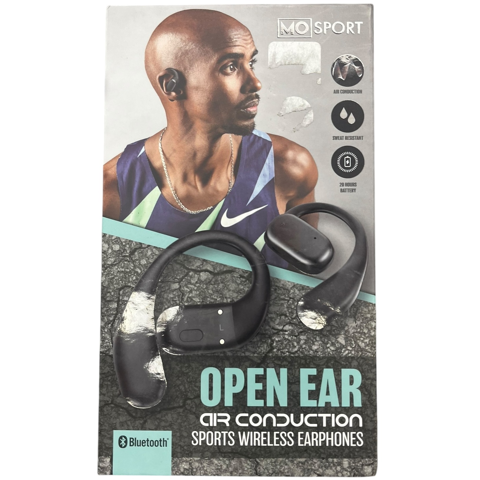 Product photo for New: Mo Sport Open Air Conduction Sports Wireless Earphones - Black
